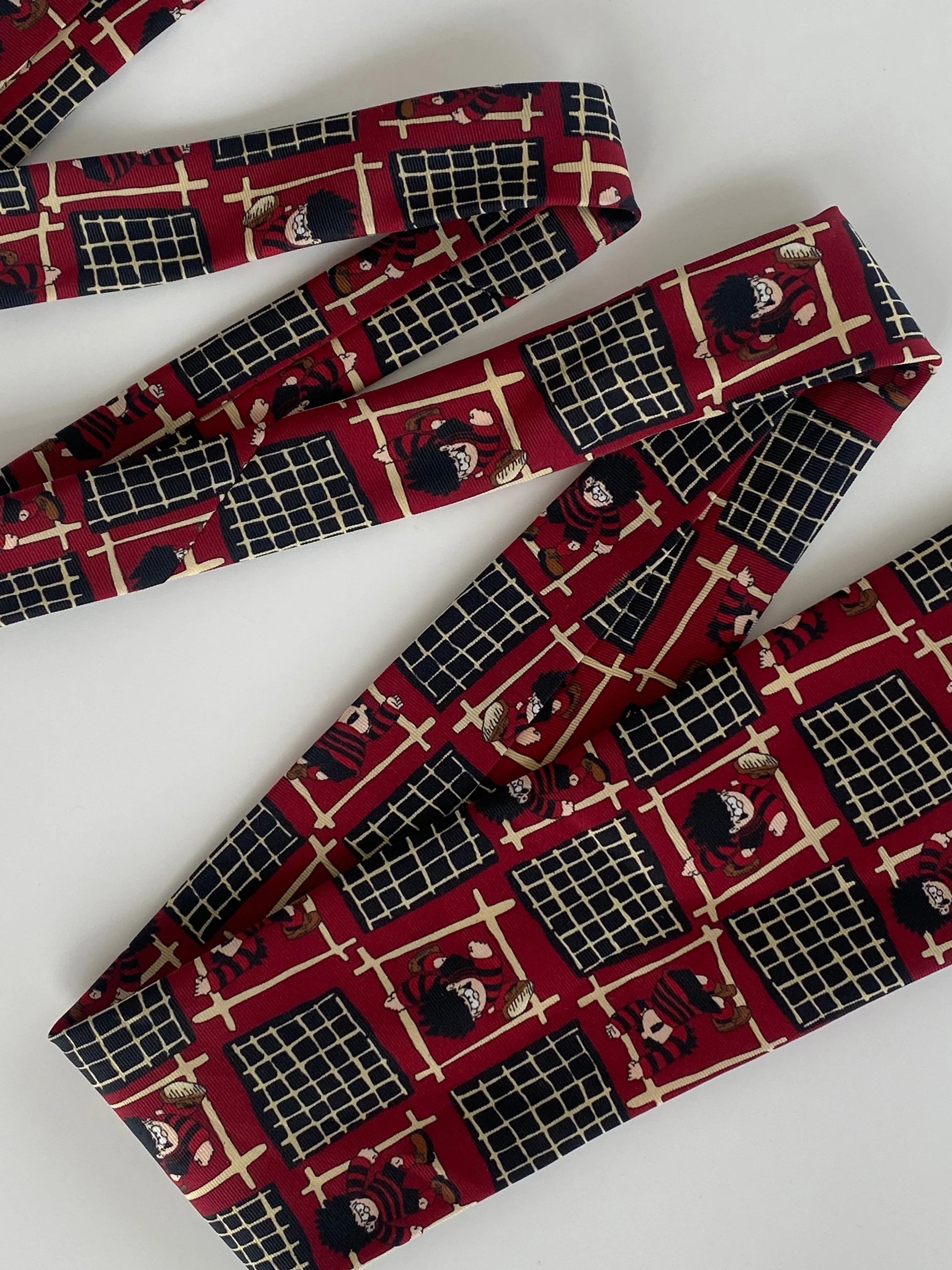 Vintage Dennis The Menace by Thomson & Co Graphic Red Tie - Balagan Vintage Ties crazy print, graphic, graphic ties, printed ties, tie, vintage, vintage ties