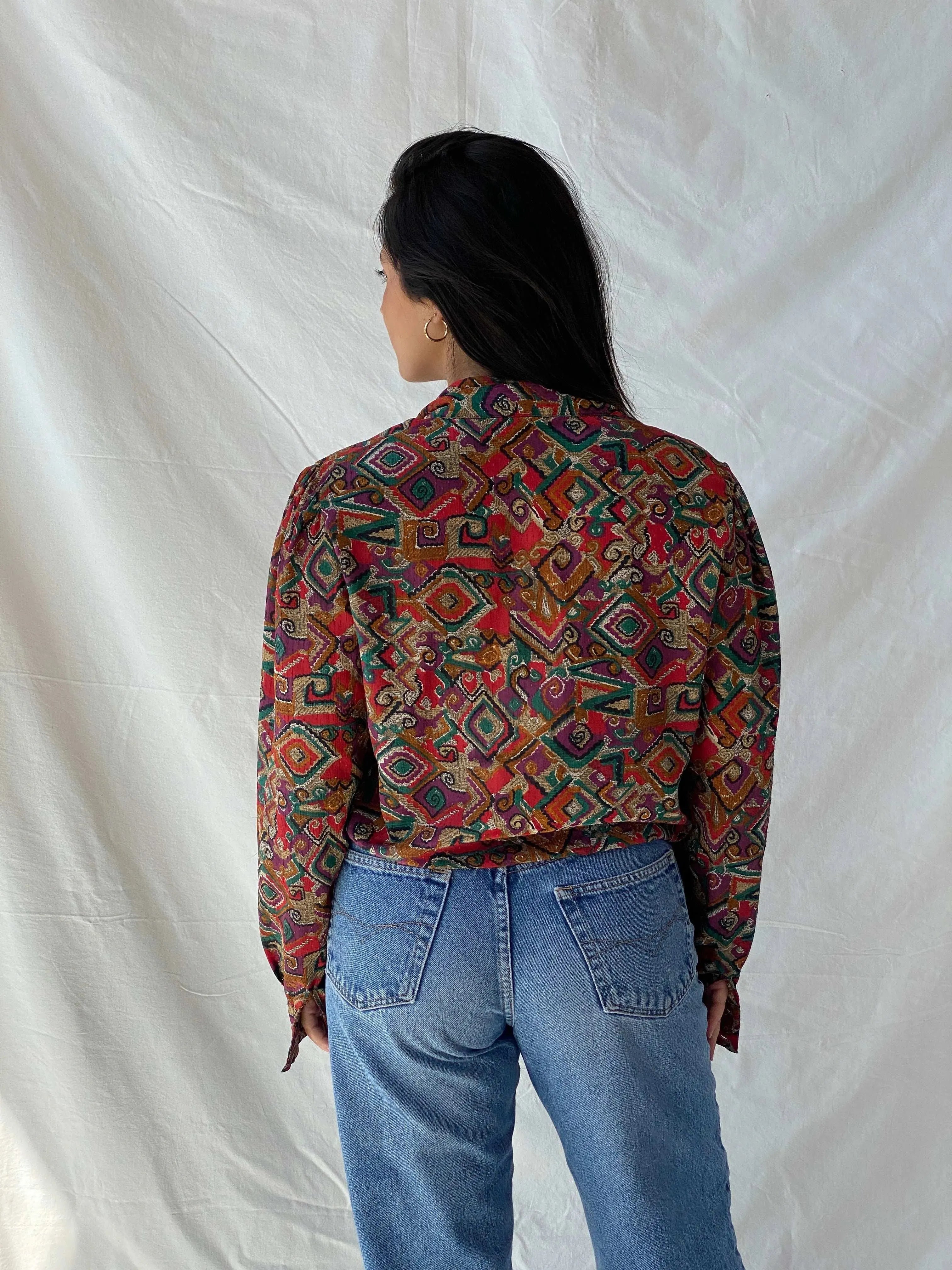 Vintage Devernois Paris Printed Button Up Full Sleeve Shirt - M - Balagan Vintage Full Sleeve Shirt 00s, Deals, full sleeve shirt, Lana, summer