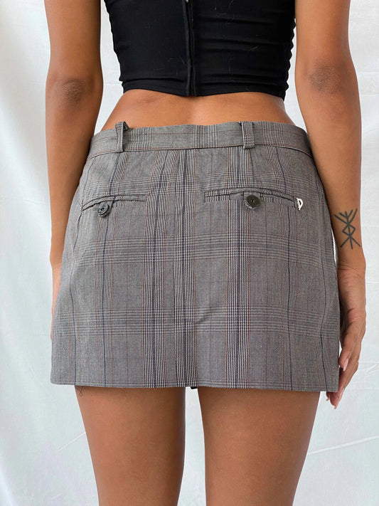 Vintage Dondup Pleated Plaid Mini Skirt - M - Balagan Vintage Mini Skirt 90s, mini skirt, plaid, plaid skirt, summer, Tojan
