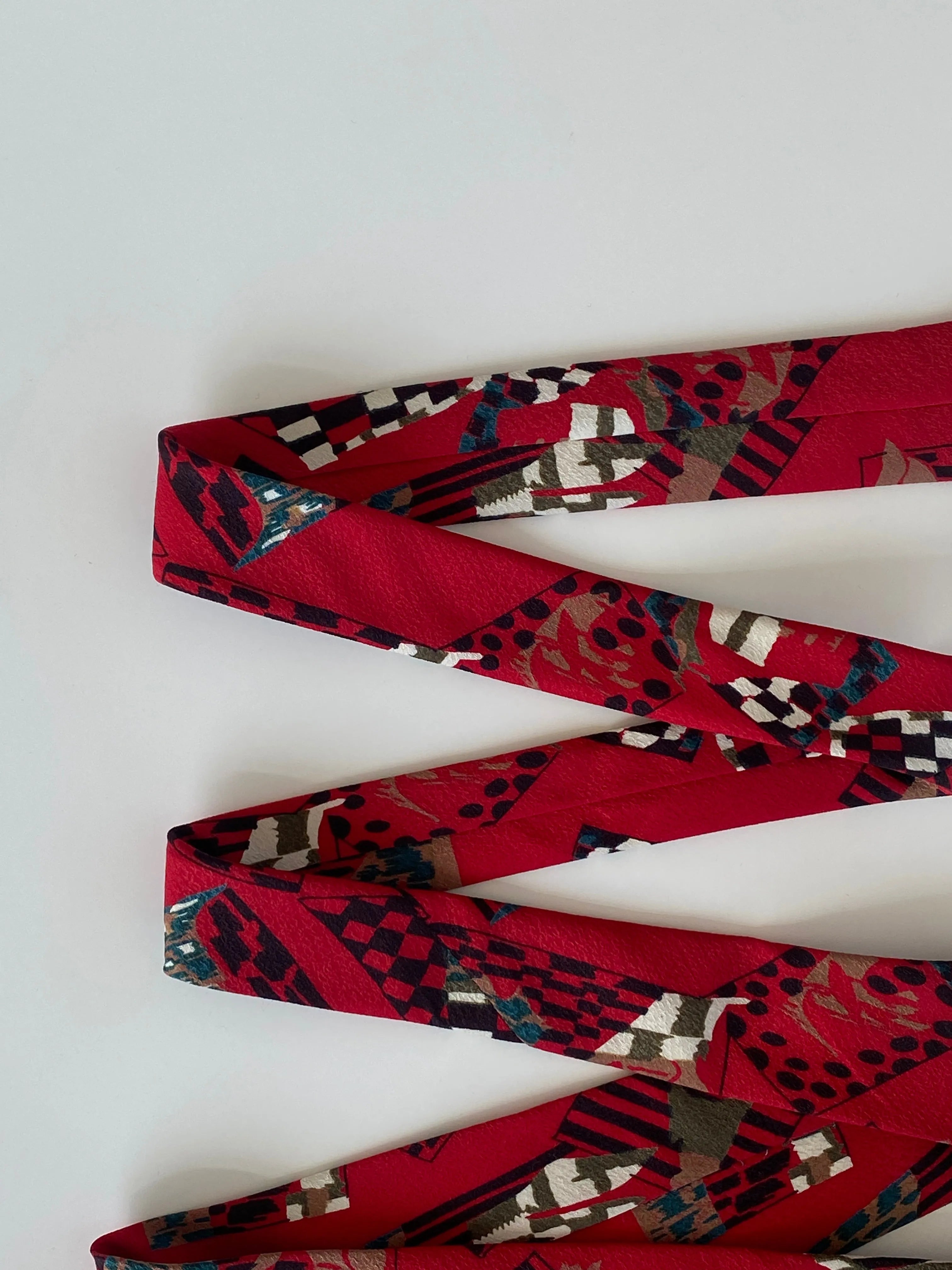 Vintage Fashion Line Men’s Red Graphic Tie - Balagan Vintage Ties crazy print, graphic, graphic ties, printed ties, tie, vintage, vintage ties