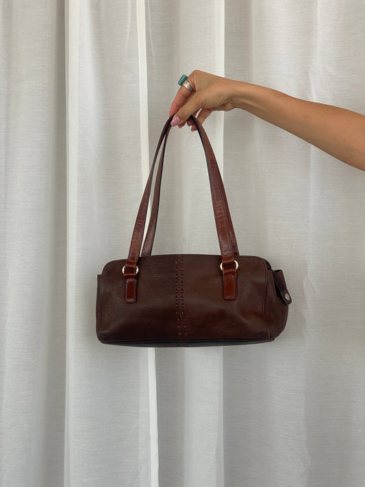 Vintage Fossil Brown Genuine Leather Purse Women’s Shoulder Bag - Balagan Vintage Shoulder Bag 00s, 90s, bag, brown leather, genuine leather, NEW IN, shoulder bag, Y2K