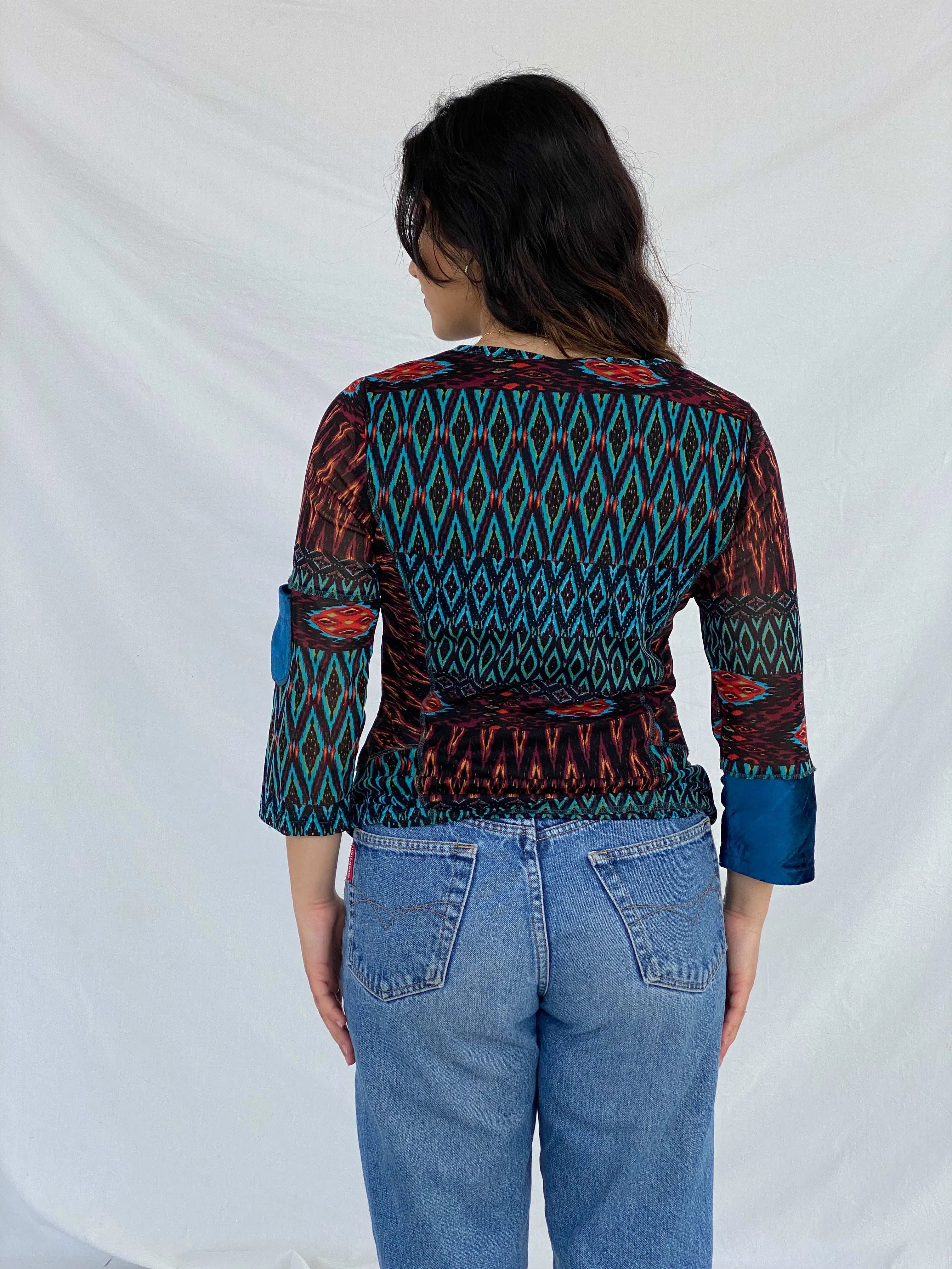Vintage Full-Sleeve Semi Mesh Top - Balagan Vintage Full Sleeve Top 00s, 90s, Lana, mesh top, winter