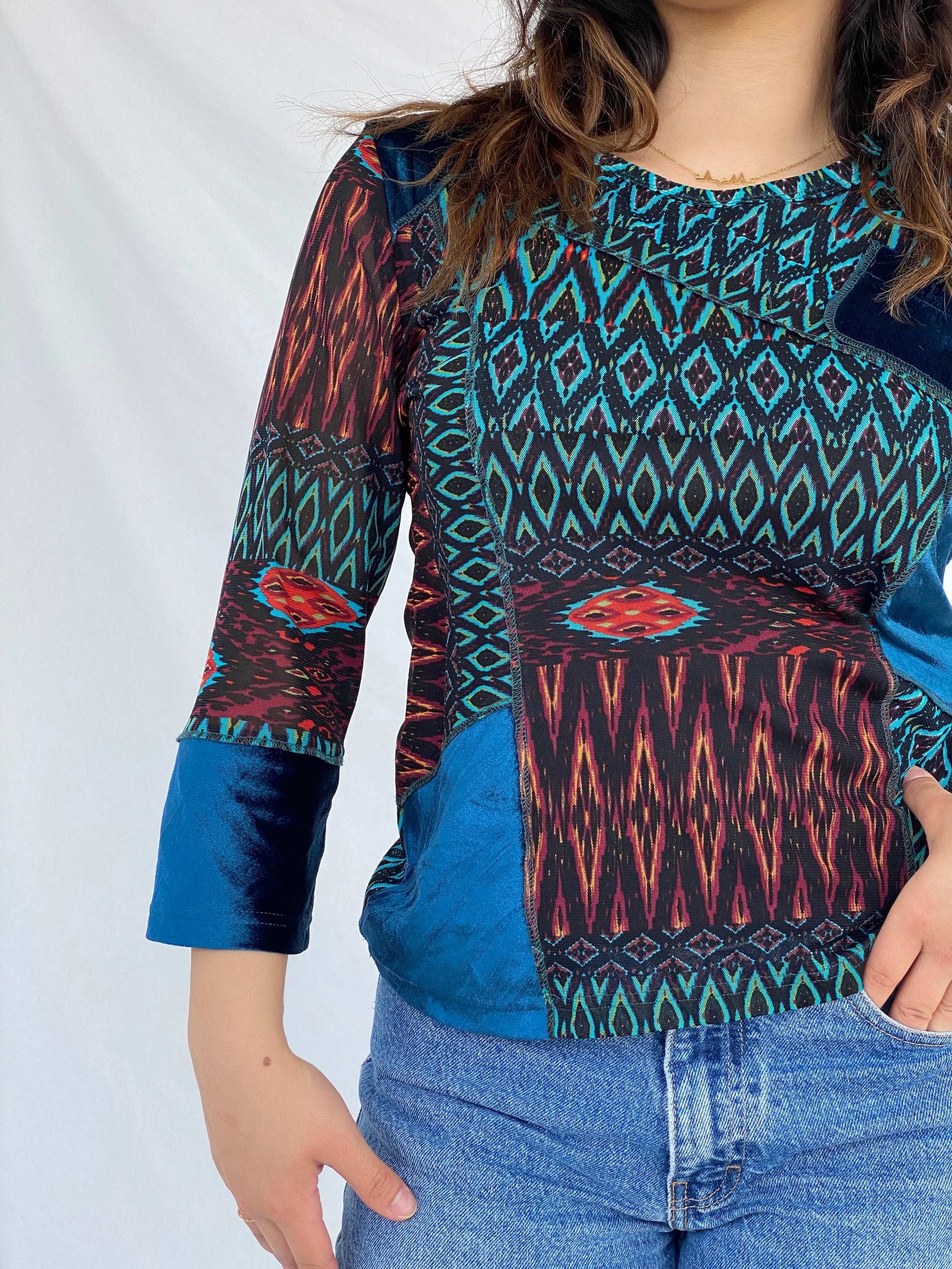 Vintage Full-Sleeve Semi Mesh Top - Balagan Vintage Full Sleeve Top 00s, 90s, Lana, mesh top, winter