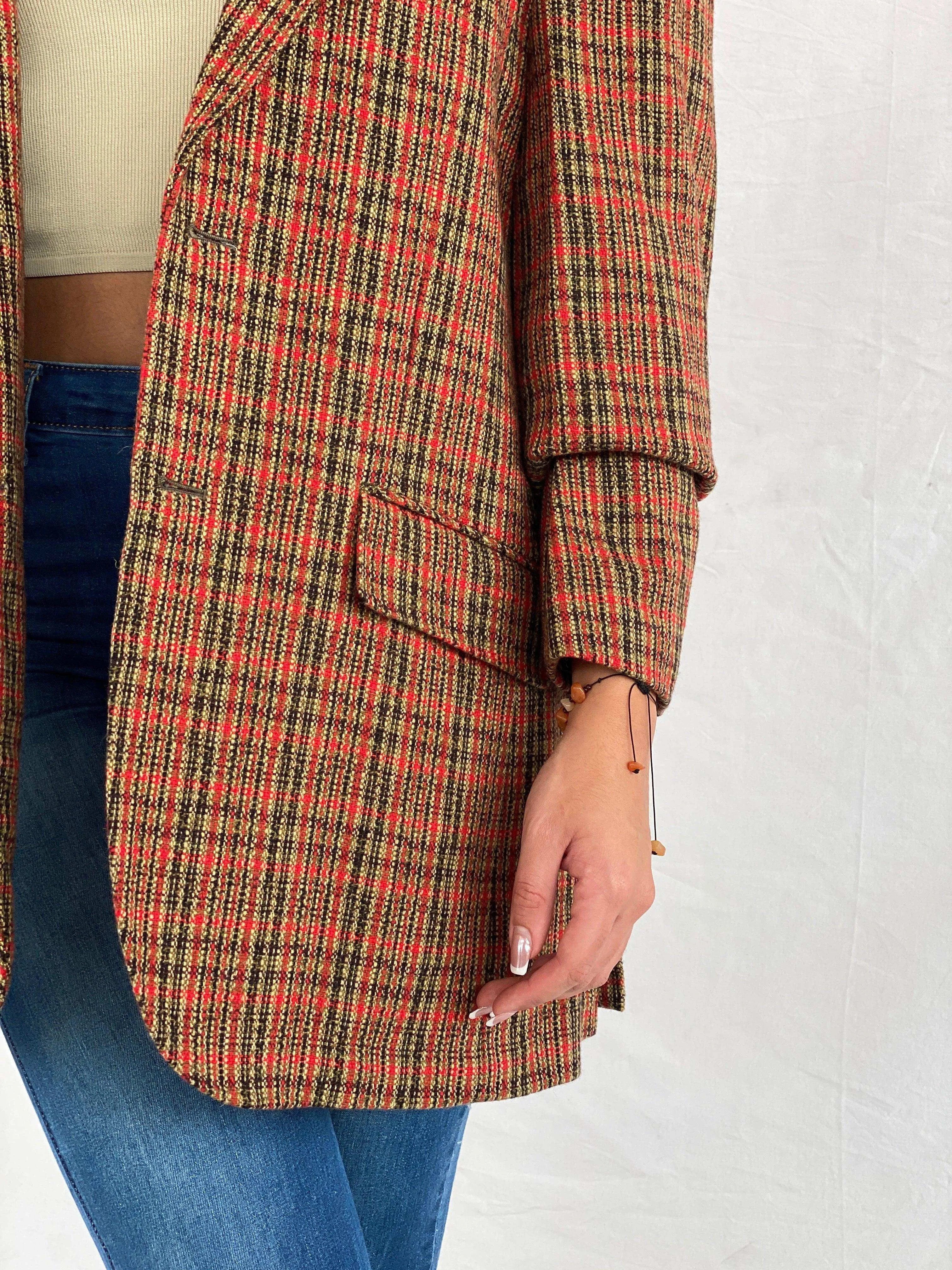 Vintage G-STAGE Comming Man Plaid Blazer - Balagan Vintage Blazer 00s, blazer, Coats&Jackets, full sleeve blazer, plaid blazer, Rama, Women's Blazers