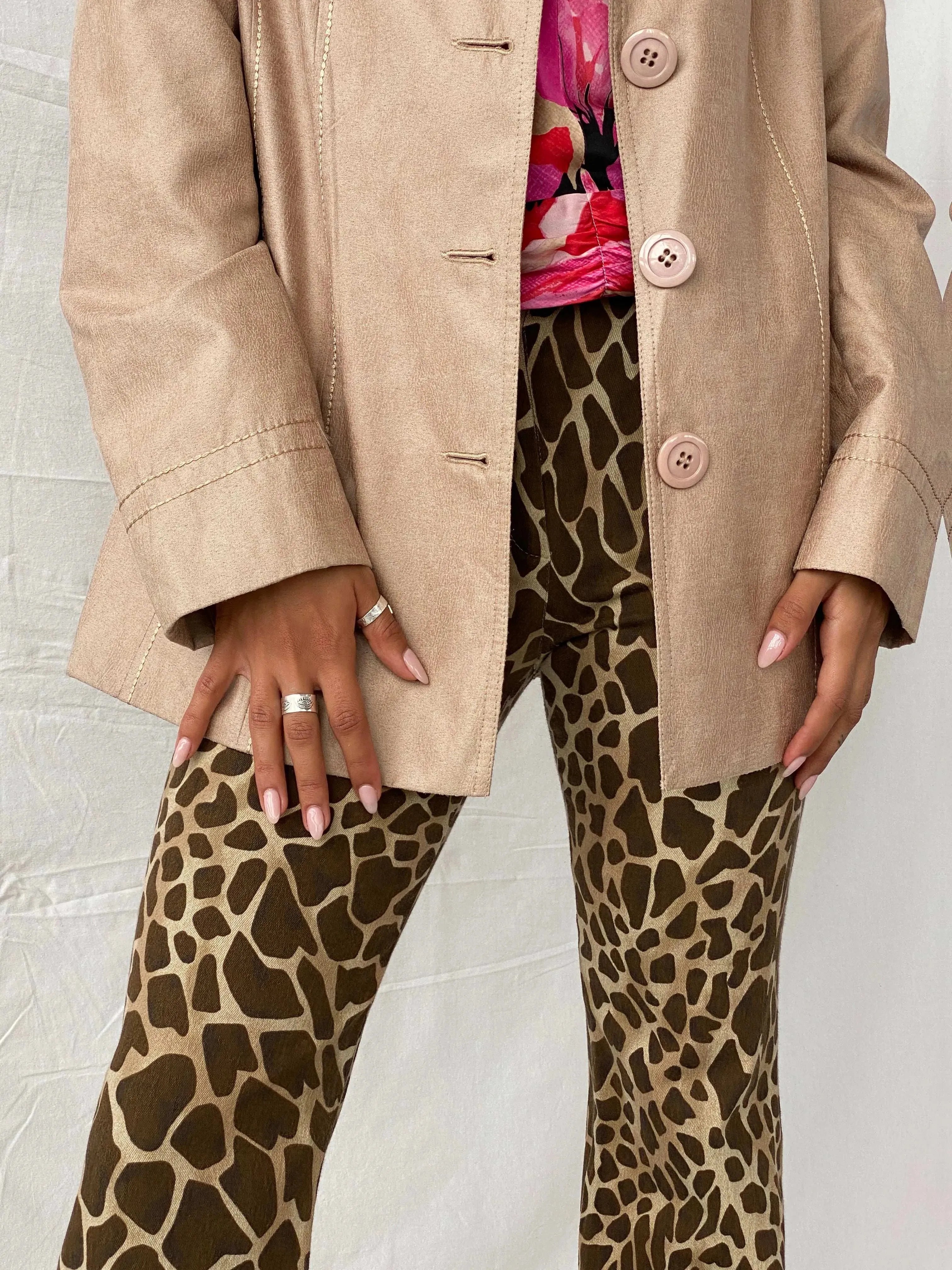 Vintage GAJ Collection Fashion Beige Blazer - L - Balagan Vintage Blazer 90s, blazer, Coats&Jackets, full sleeve blazer, leather blazer, Tojan, Women's Blazers