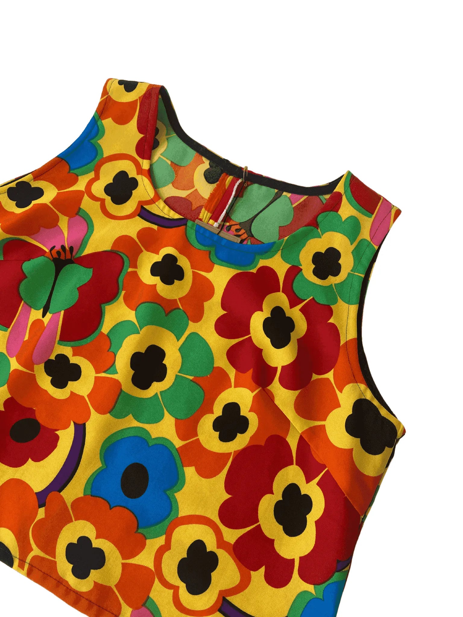 Vintage Handmade Floral Top - Balagan Vintage Sleeveless Top Deals, floral top, Rahmeh