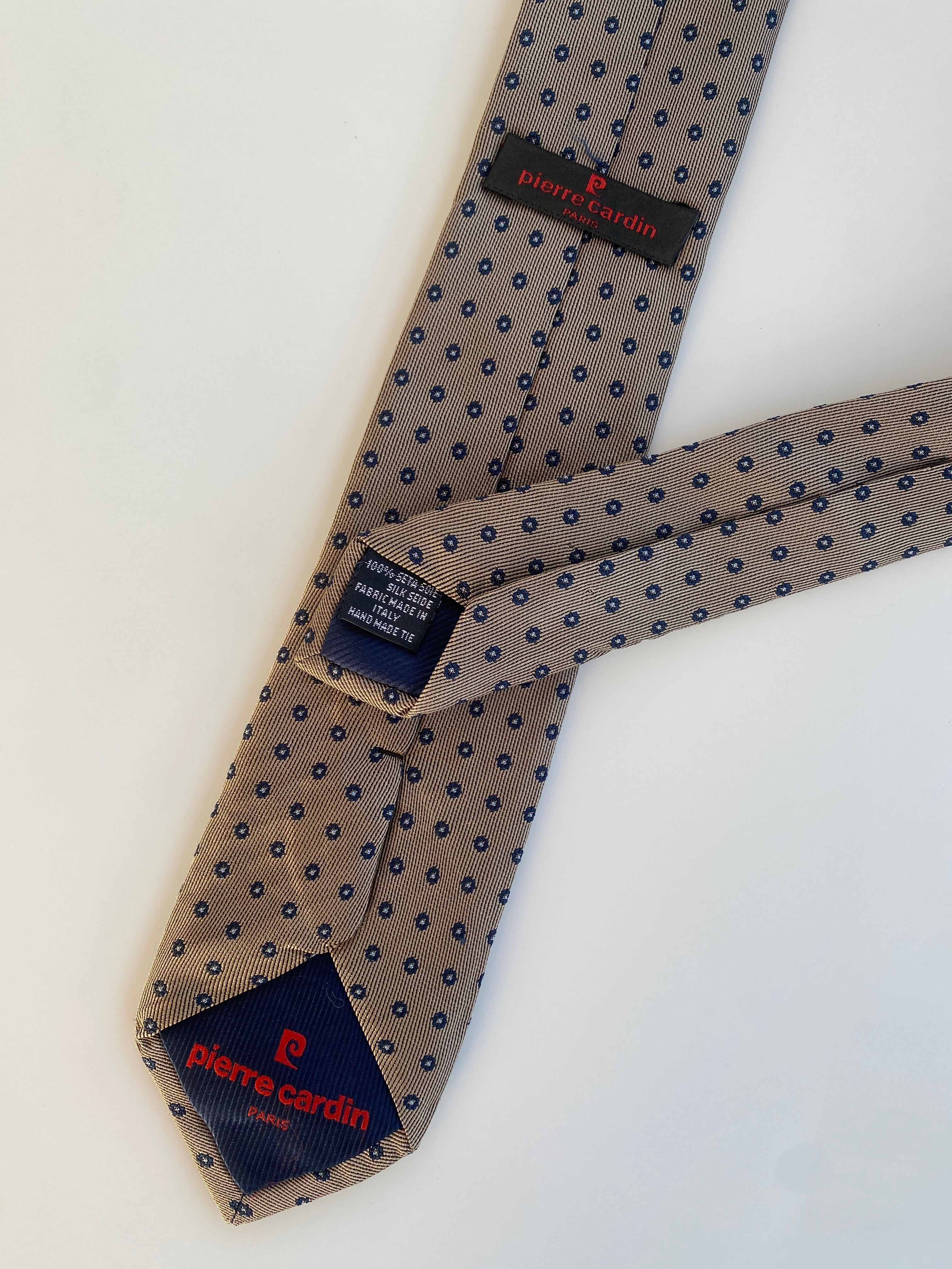Vintage Handmade Pierre Cardin Paris Silk Men’s Neck Tie - Balagan Vintage Ties printed ties, rare find, rare vintage, tie, vintage, vintage ties