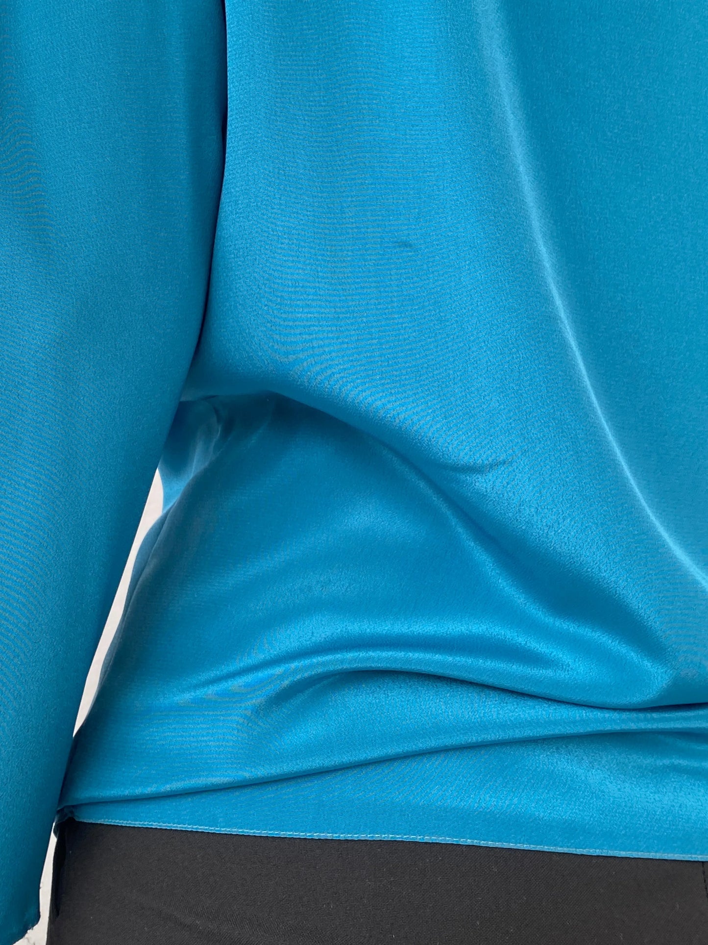 Vintage Handmade Turquoise Aqua Women’s Long Sleeve Sequin Party Wrap Blouse - M - Balagan Vintage Full sleeve Shirt 00s, Ayah, full sleeve shirt, shirt, women shirt