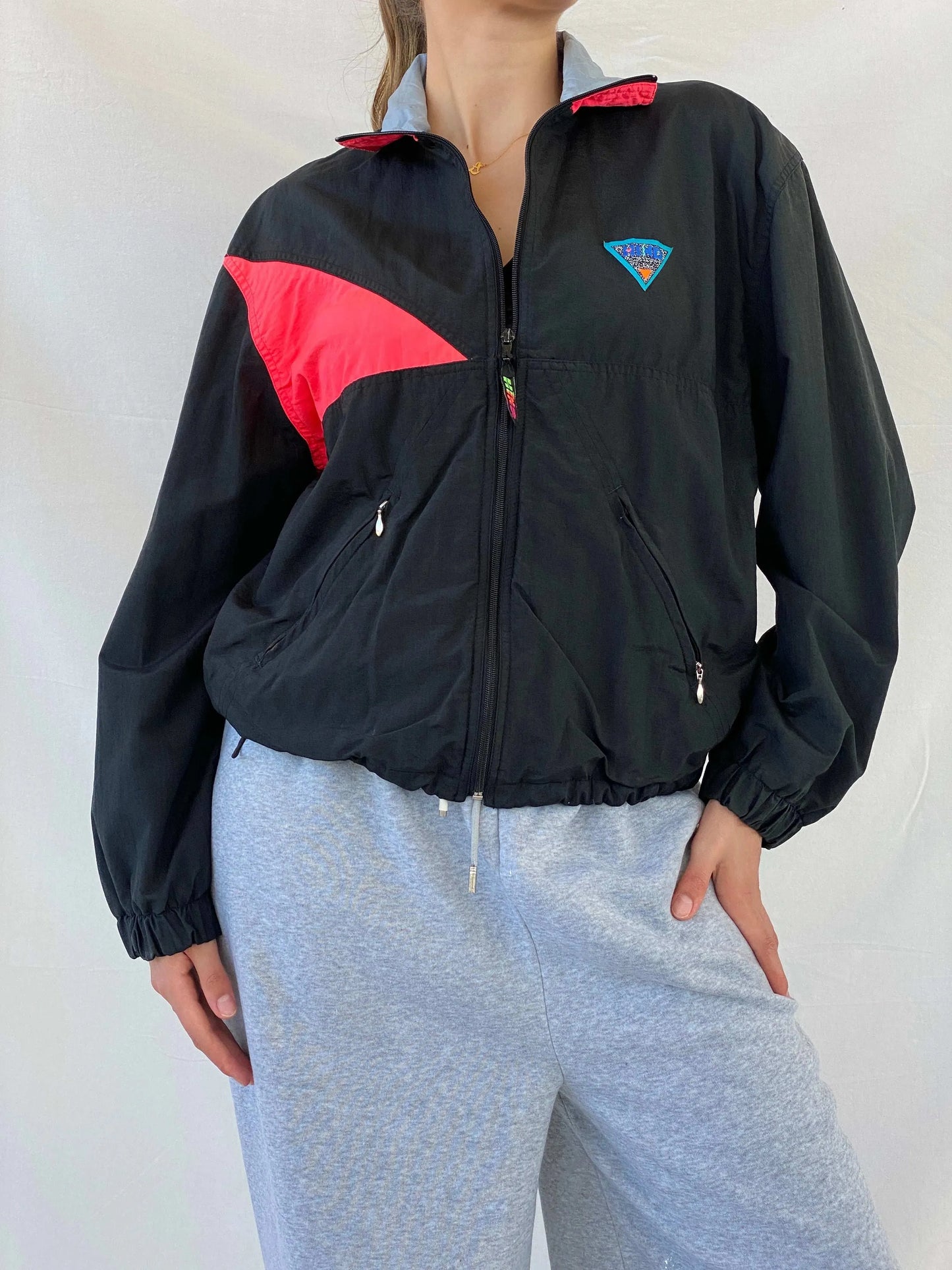 Vintage HIND Black Windbreaker Track Jacket - M - Balagan Vintage Windbreaker Jacket 00s, Coats&Jackets, Mira, vintage, vintage windbreaker, windbreaker, windbreaker jacket, women, Women's Windbreaker Jackets