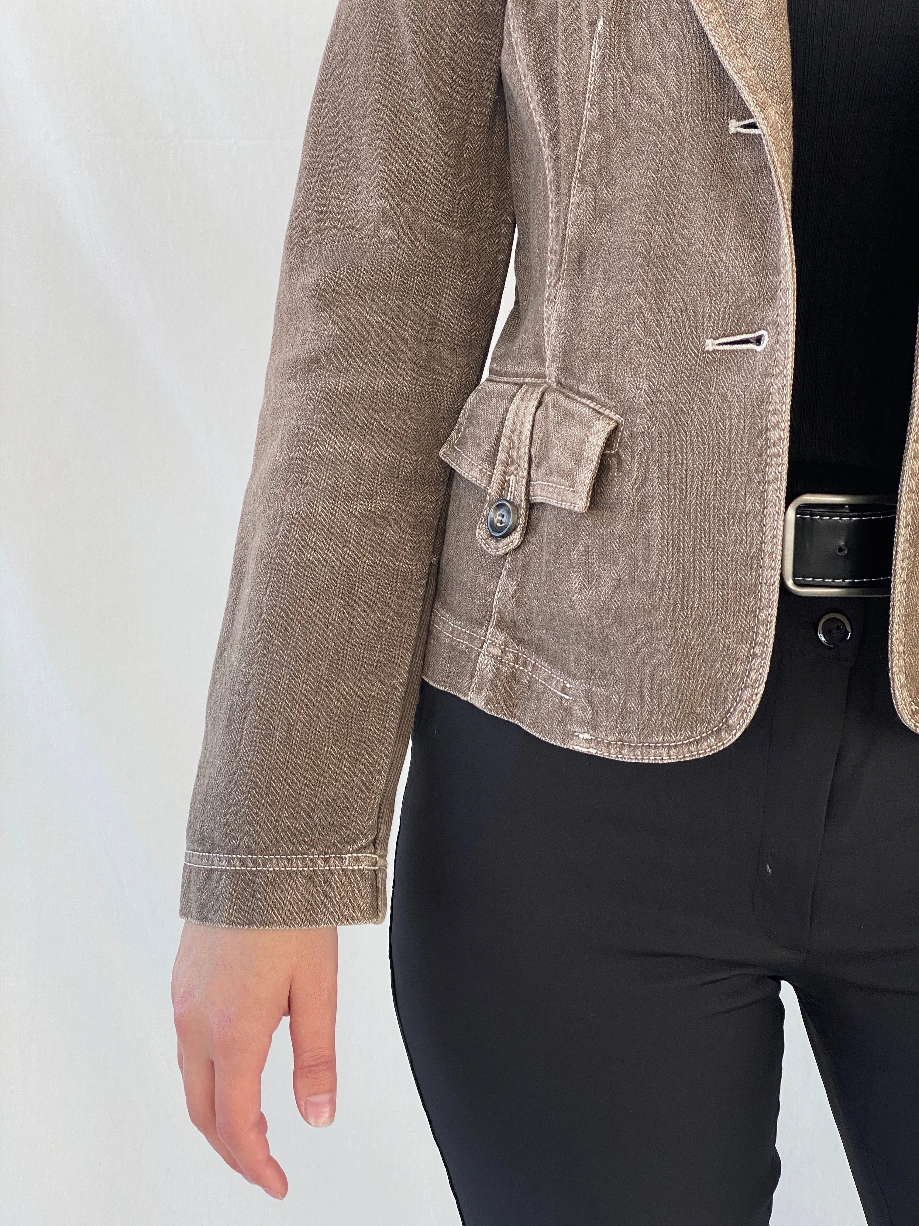 Vintage i Blues Club Women’s Gray Structured Wool Blend Blazer - L - Balagan Vintage Blazer Ayah, blazer, full sleeve blazer, wool