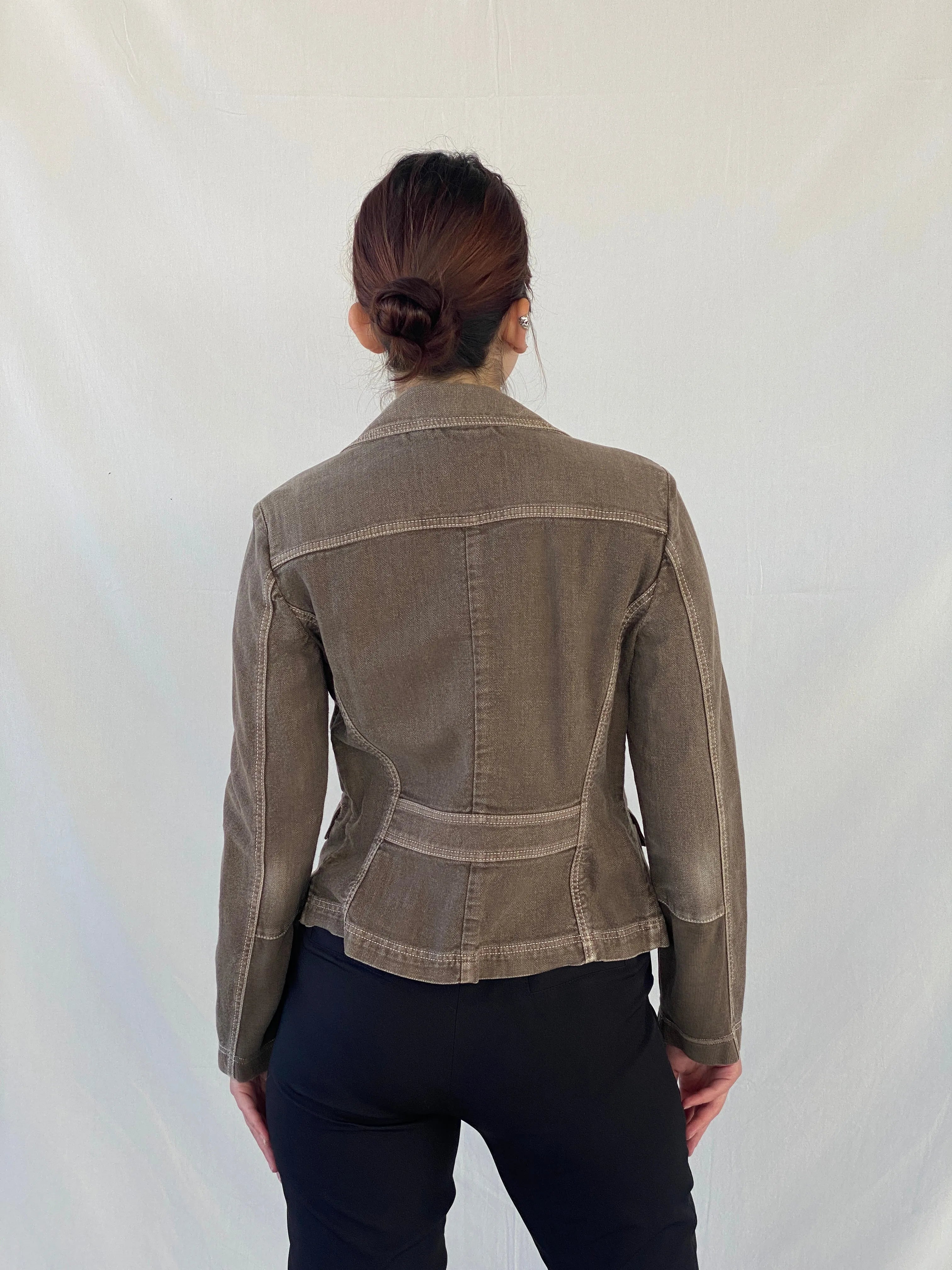 Vintage i Blues Club Women’s Gray Structured Wool Blend Blazer - L - Balagan Vintage Blazer Ayah, blazer, full sleeve blazer, wool