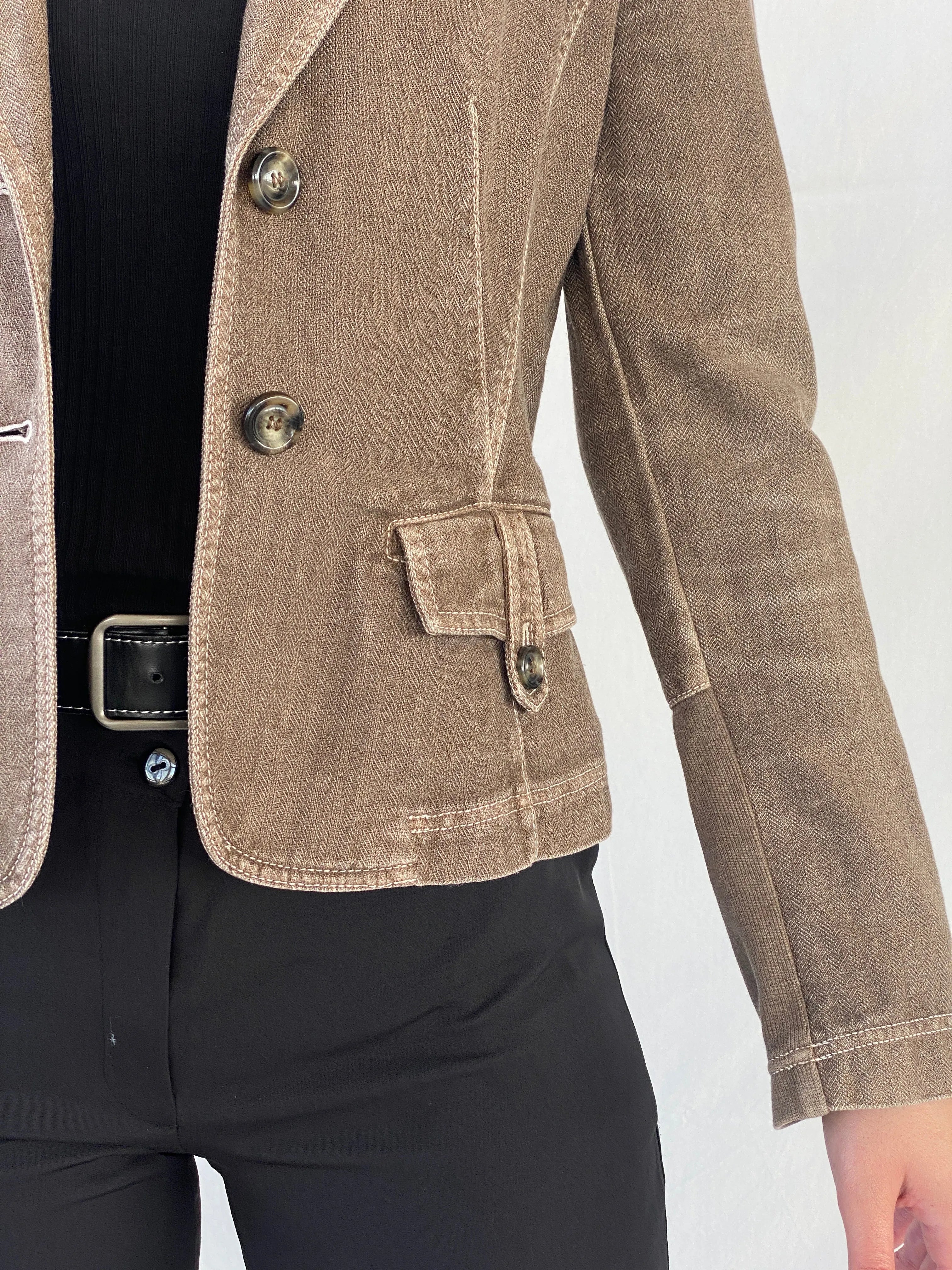 Vintage i Blues Club Women’s Gray Structured Wool Blend Blazer - L - Balagan Vintage Blazer Ayah, blazer, full sleeve blazer, wool