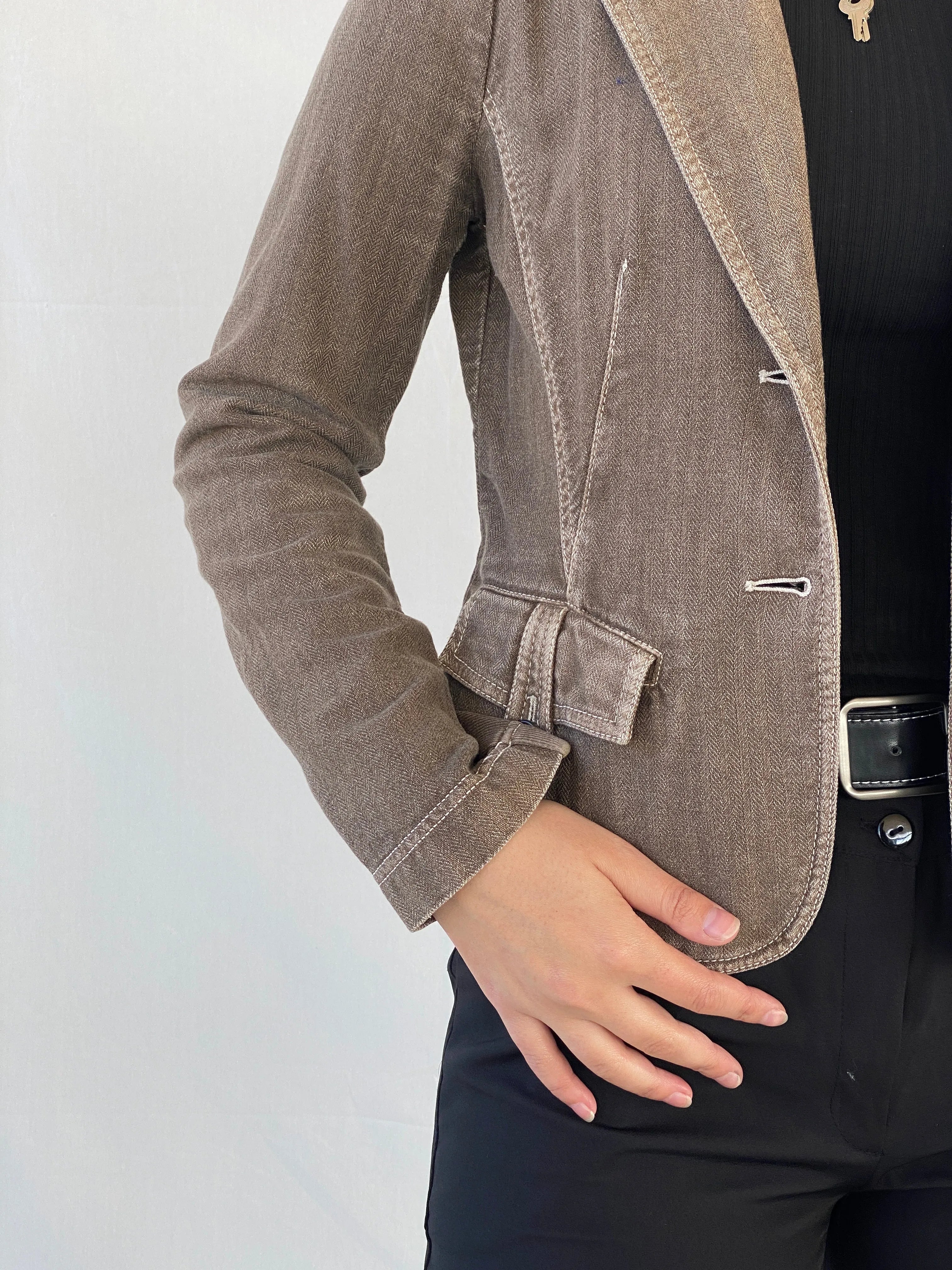 Vintage i Blues Club Women’s Gray Structured Wool Blend Blazer - L - Balagan Vintage Blazer Ayah, blazer, full sleeve blazer, wool