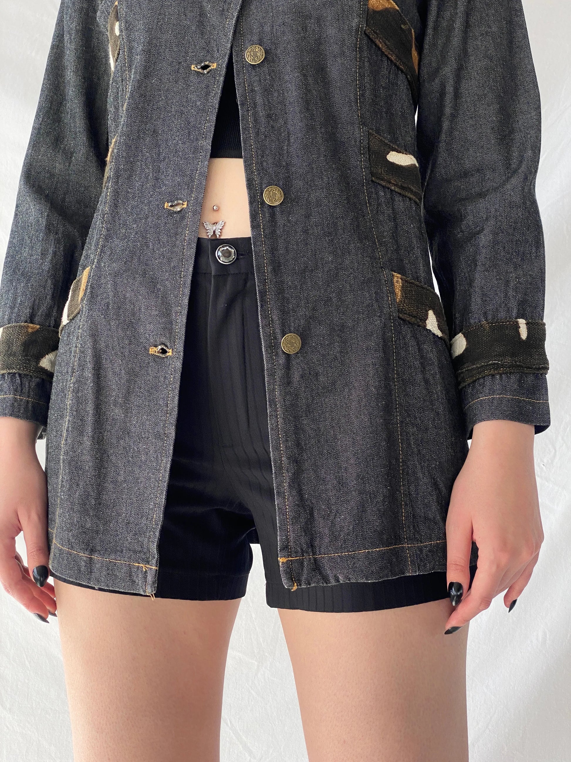 Vintage Jamp Fashion By Charlie Cotton Denim Jacket - M - Balagan Vintage Leather Jacket 00s, Ayah, blazer, Coats&Jackets, denim, full sleeve blazer, winter, Women's Blazers, Women's Denim Jackets