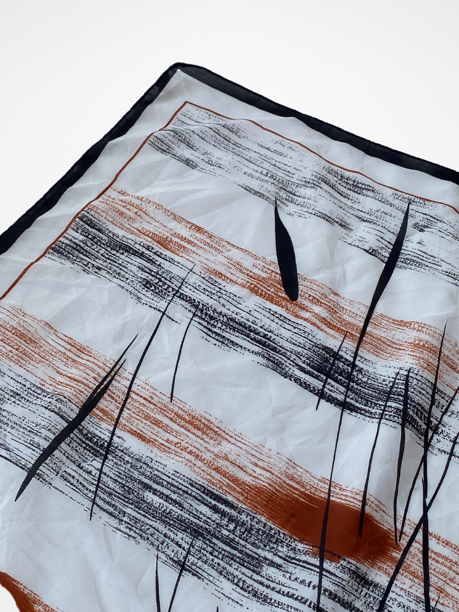 Vintage Jehau De Fabregues Paris Abstract Design Square Scarf - Balagan Vintage Scarf 00s, multicolored, NEW IN, scarf, summer
