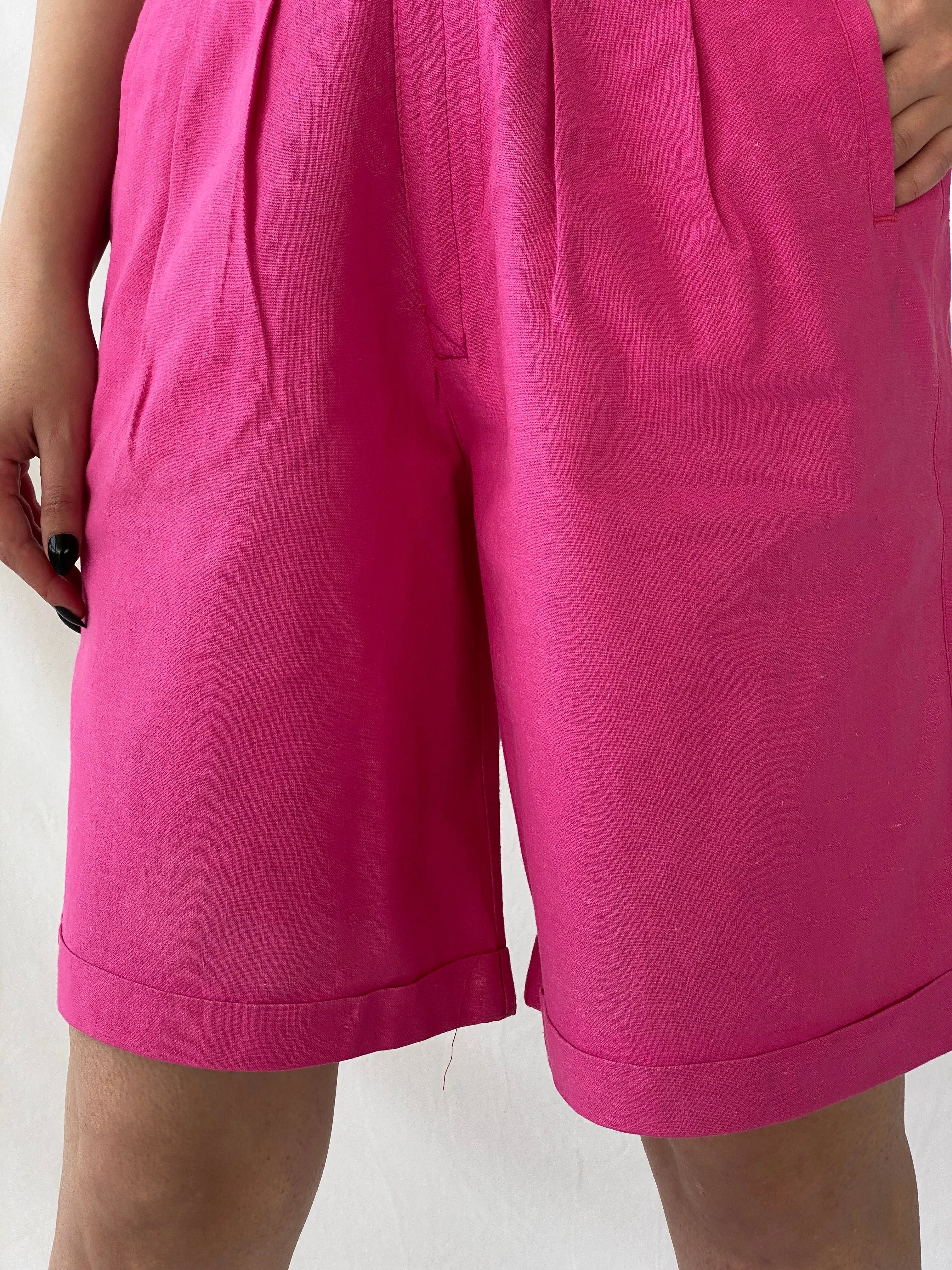 Vintage Jennifer Eden Pink Knee-Length Women’s Summer Shorts - S - Balagan Vintage Shorts Ayah, shorts, summer