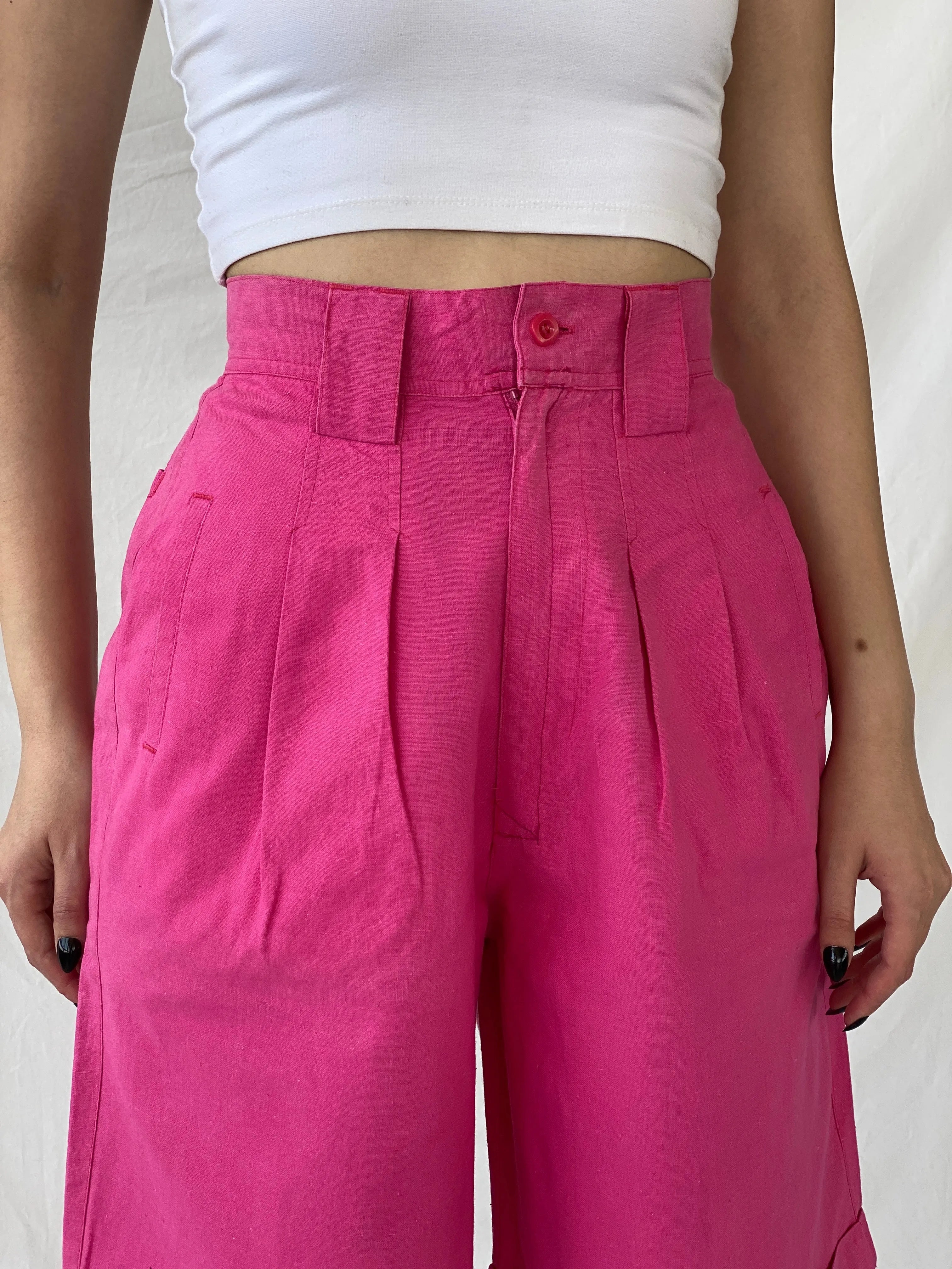 Vintage Jennifer Eden Pink Knee-Length Women’s Summer Shorts - S - Balagan Vintage Shorts Ayah, shorts, summer