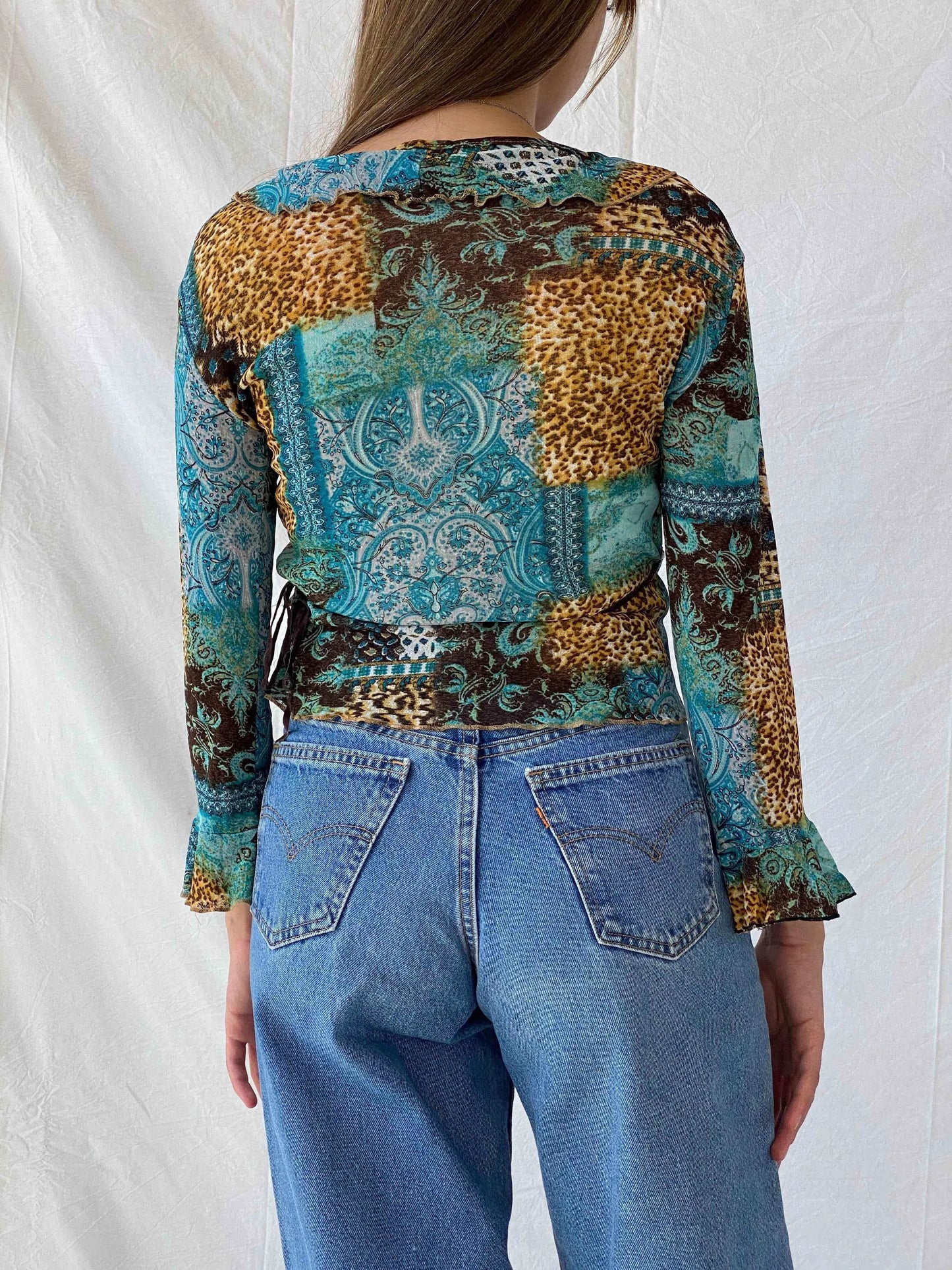 Vintage Jus De Pom Paris Wrap Top - Balagan Vintage Wrap Top 00s, 90s, Deals, Mira