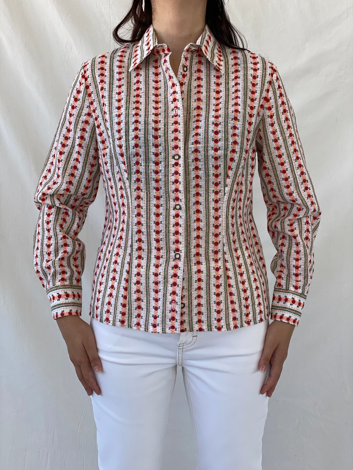 Vintage Lanz Salzburger Floral Button Up Full Sleeve Shirt - XL - Balagan Vintage Full Sleeve Shirt 00s, Ayah, floral, floral shirt, full sleeve shirt, NEW IN, Office core, summer