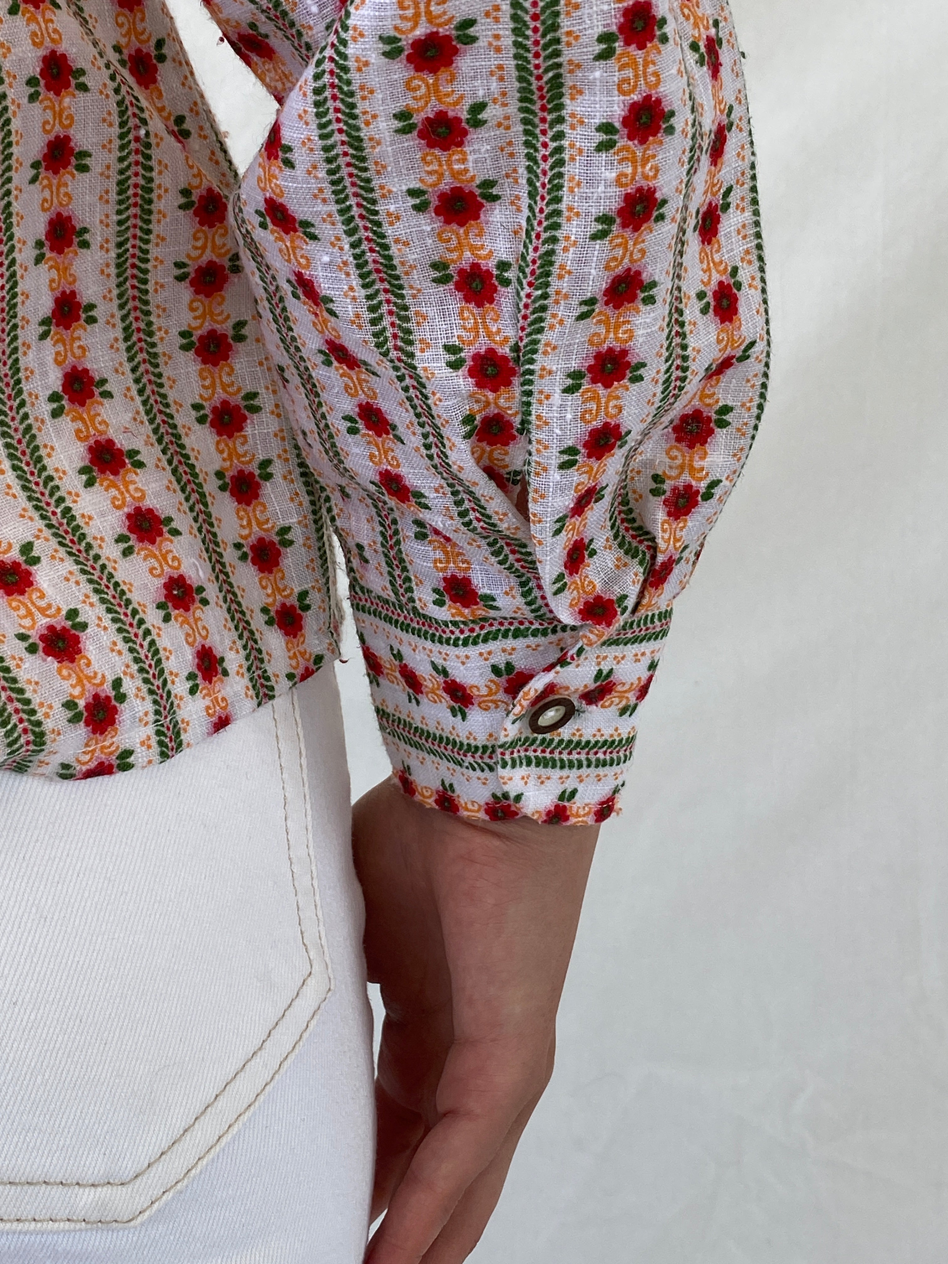 Vintage Lanz Salzburger Floral Button Up Full Sleeve Shirt - XL - Balagan Vintage Full Sleeve Shirt 00s, Ayah, floral, floral shirt, full sleeve shirt, NEW IN, Office core, summer