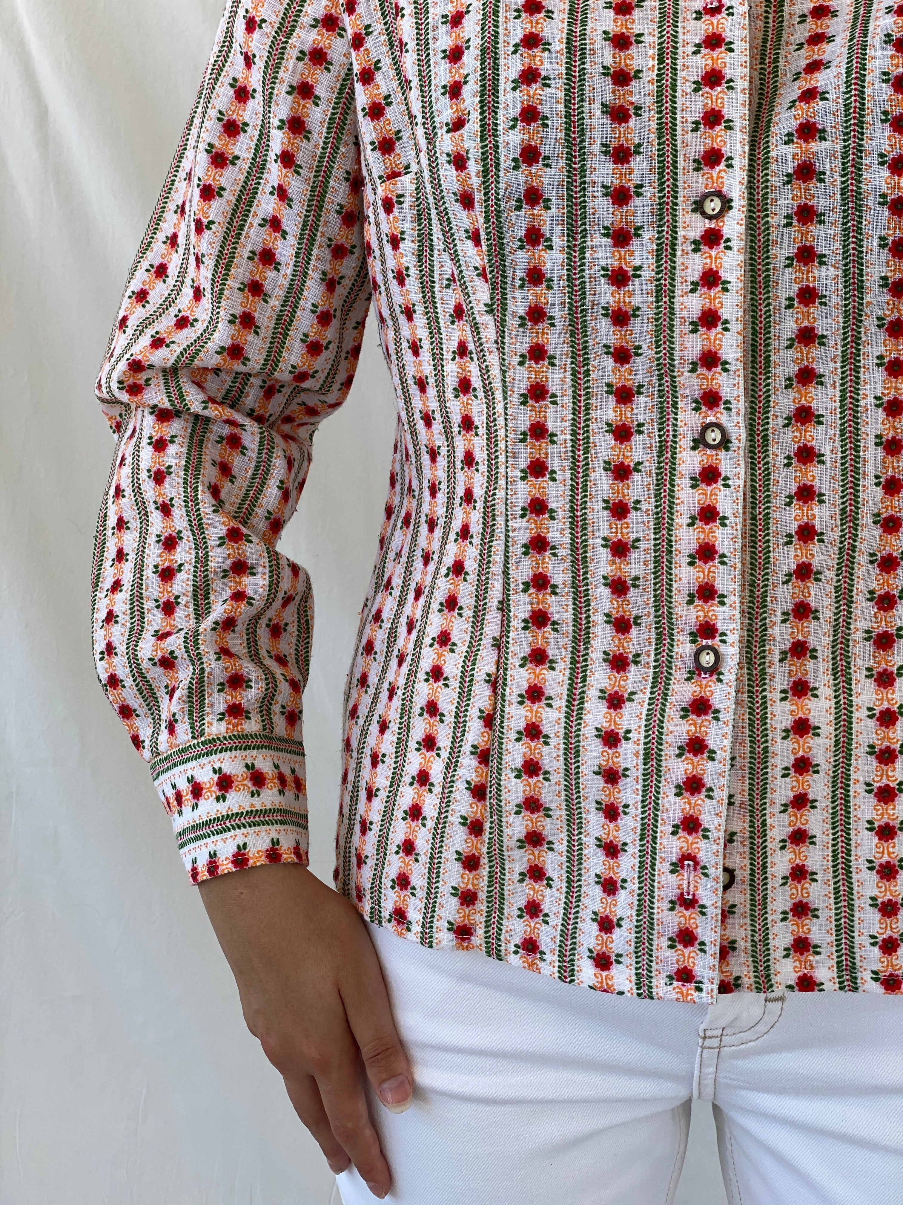 Vintage Lanz Salzburger Floral Button Up Full Sleeve Shirt - XL - Balagan Vintage Full Sleeve Shirt 00s, Ayah, floral, floral shirt, full sleeve shirt, NEW IN, Office core, summer