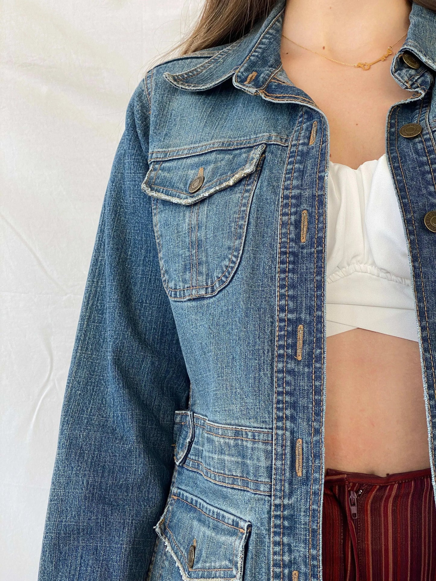 Vintage Levi’s Levi Strauss Signature Long Denim Jacket - M - Balagan Vintage Denim Jacket 00s, Coats&Jackets, denim, denim jacket, levis, levis jeans, Mira, Women's Denim Jackets