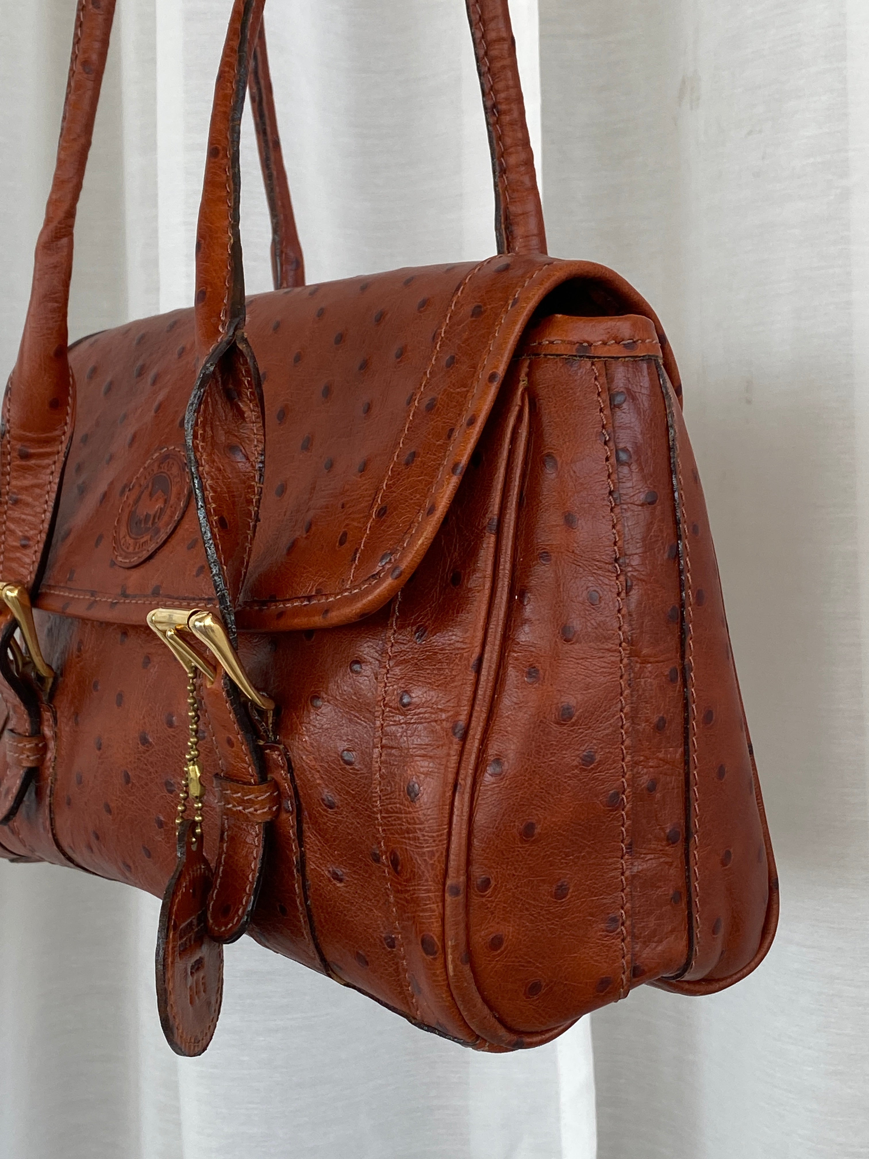 Vintage Los Robles Polo Time Brown Genuine Leather Shoulder Bag - Balagan Vintage Shoulder Bag 00s, 90s, bag, brown leather, genuine leather, shoulder bag, Y2K