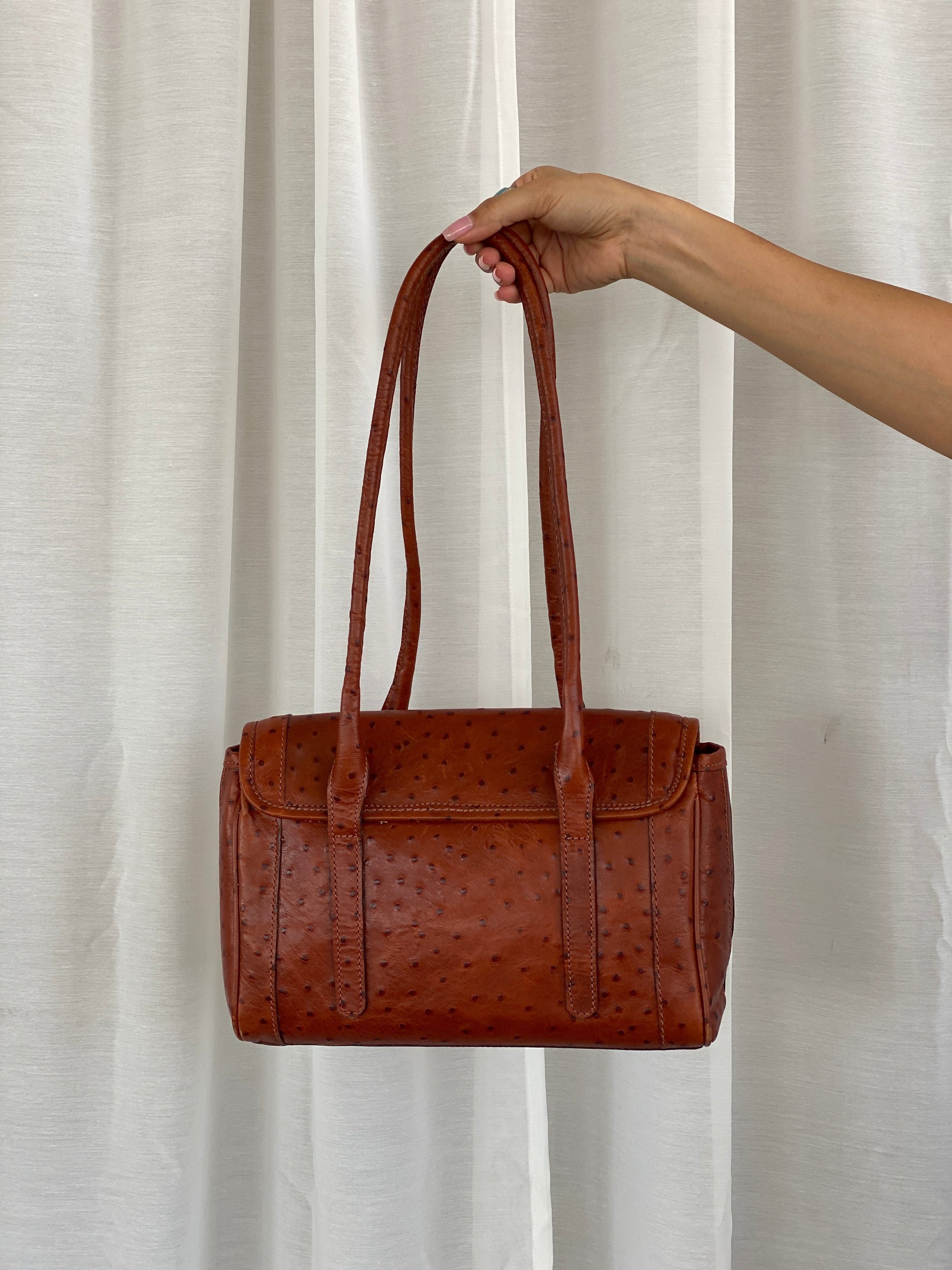 Vintage Los Robles Polo Time Brown Genuine Leather Shoulder Bag - Balagan Vintage Shoulder Bag 00s, 90s, bag, brown leather, genuine leather, shoulder bag, Y2K