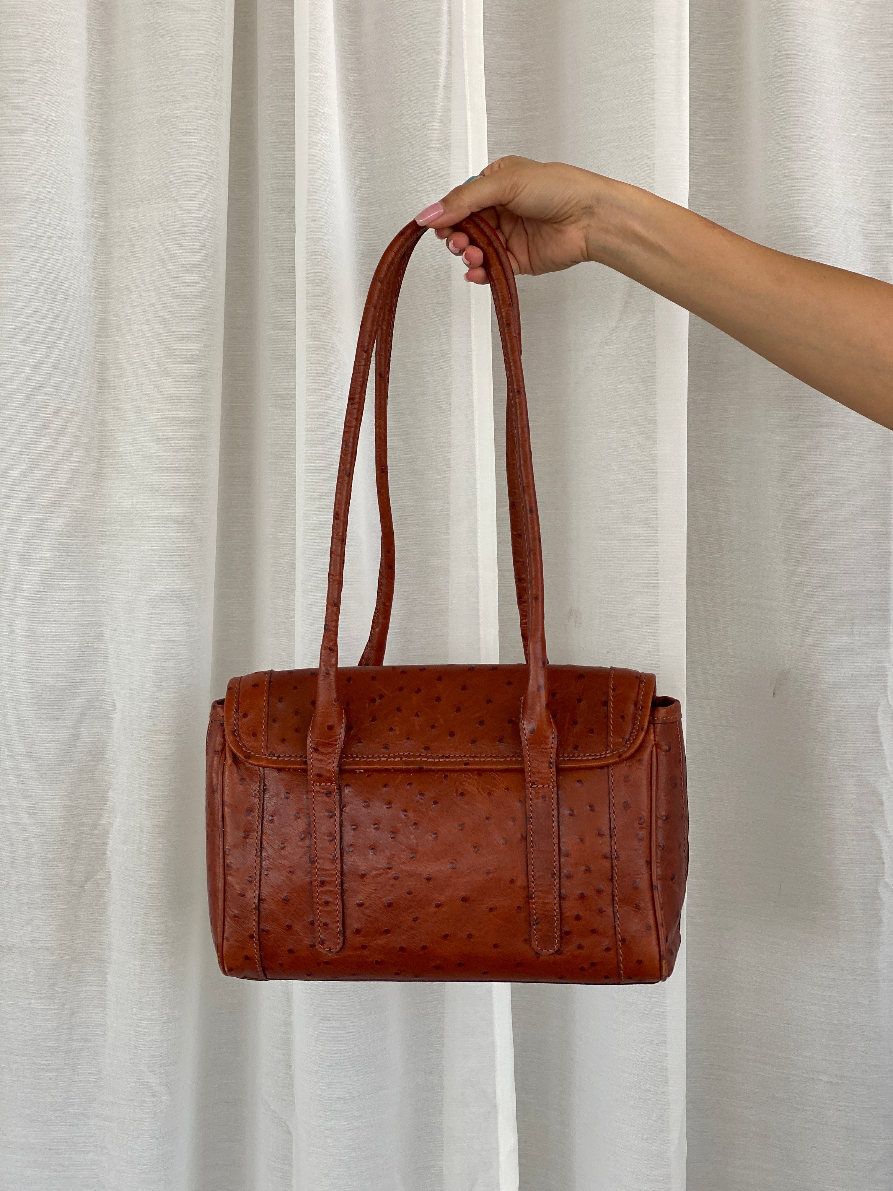Vintage Los Robles Polo Time Brown Genuine Leather Shoulder Bag - Balagan Vintage Shoulder Bag 00s, 90s, bag, brown leather, genuine leather, shoulder bag, Y2K