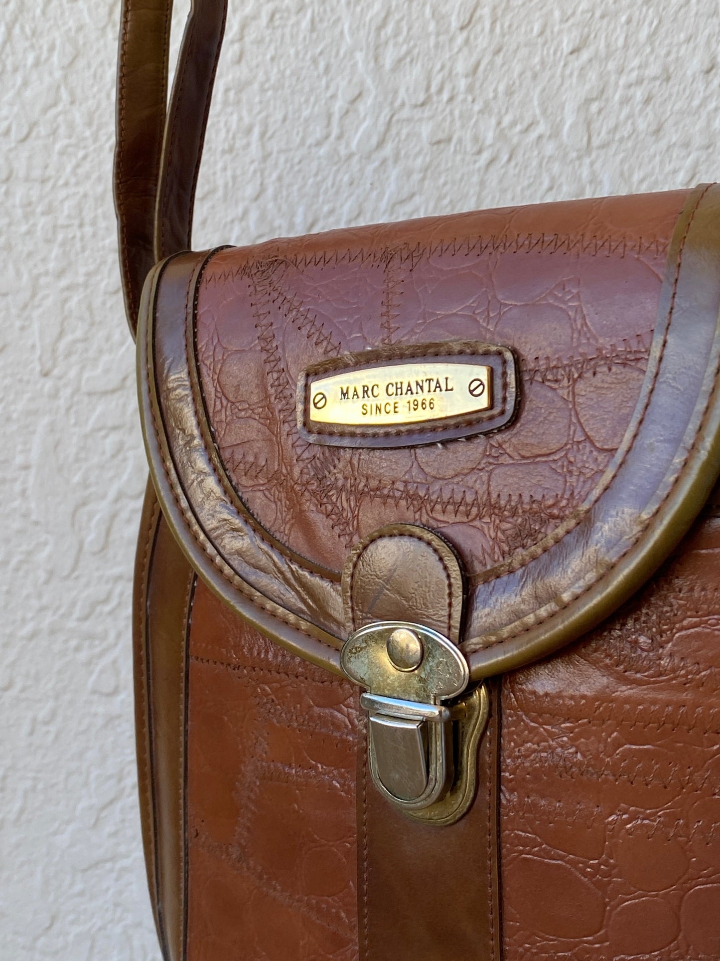 Vintage Marc Chantal Brown Leather Cross Body Bag - Balagan Vintage Cross Body Bag 00s, 90s, bag, brown leather, NEW IN, shoulder bag, summer, Y2K