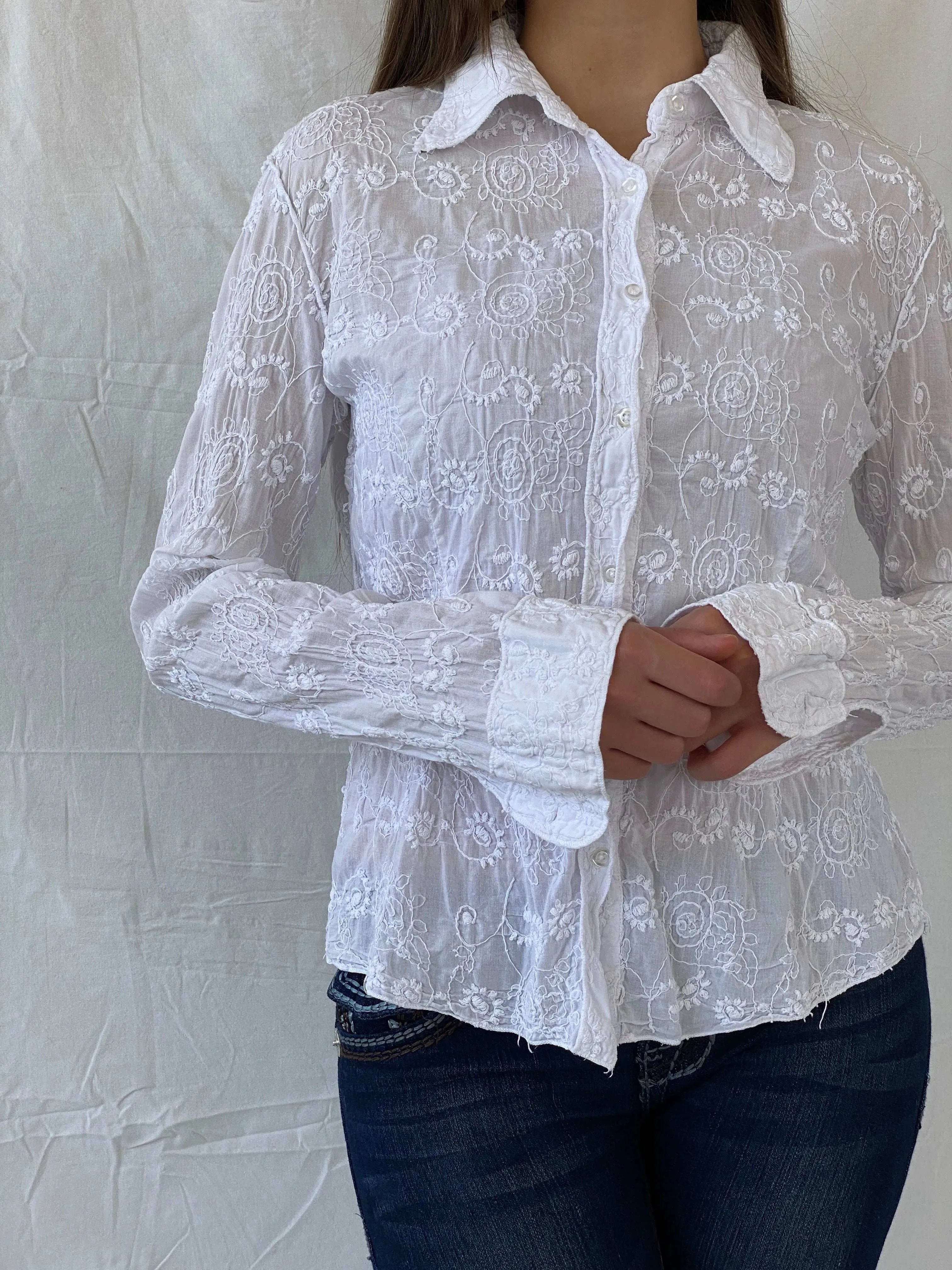 Vintage Marlboro Classics Slim Fit Shirt With Floral Details - M - Balagan Vintage Full sleeve Shirt 00s, 90s, full sleeve shirt, Mira