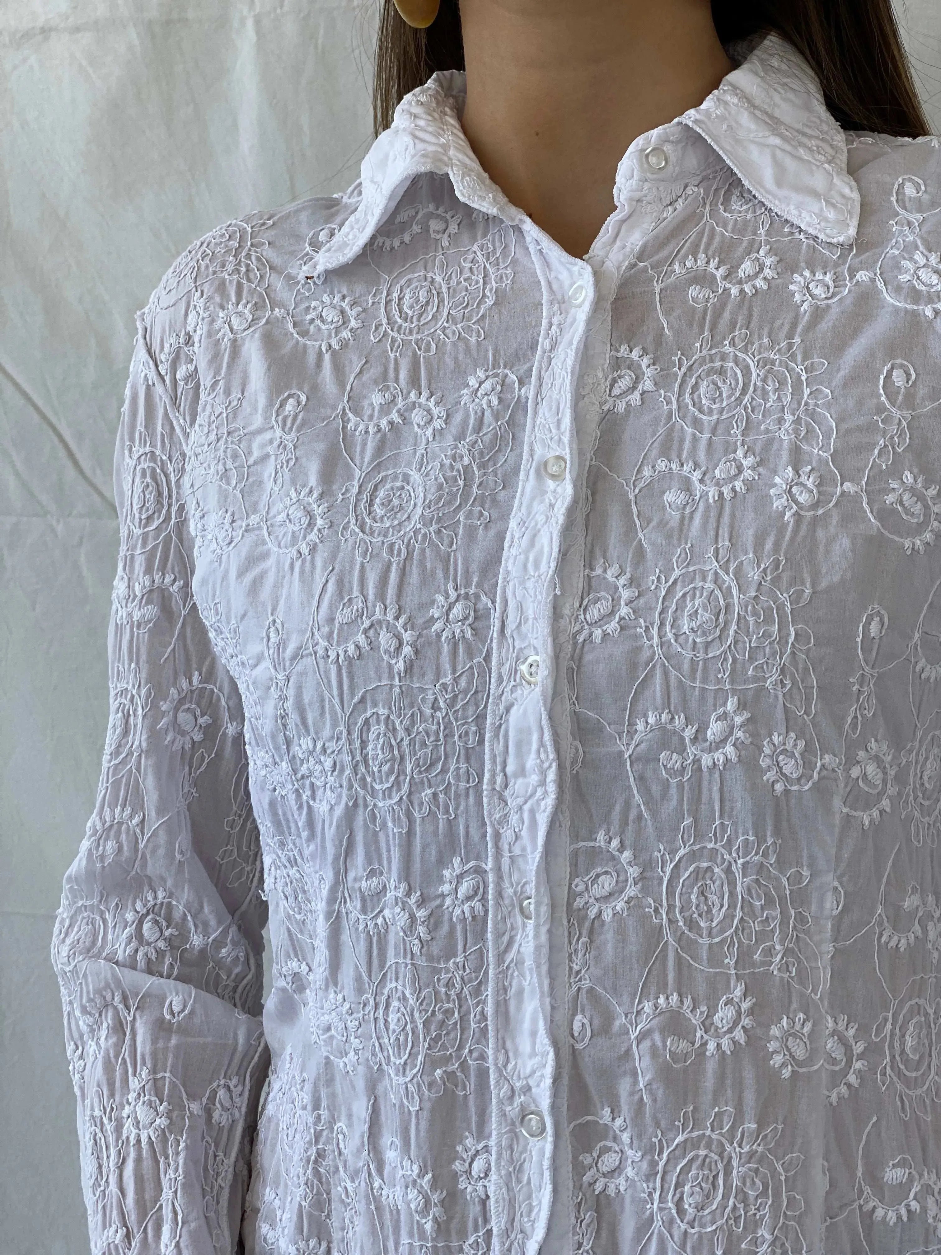 Vintage Marlboro Classics Slim Fit Shirt With Floral Details - M - Balagan Vintage Full sleeve Shirt 00s, 90s, full sleeve shirt, Mira