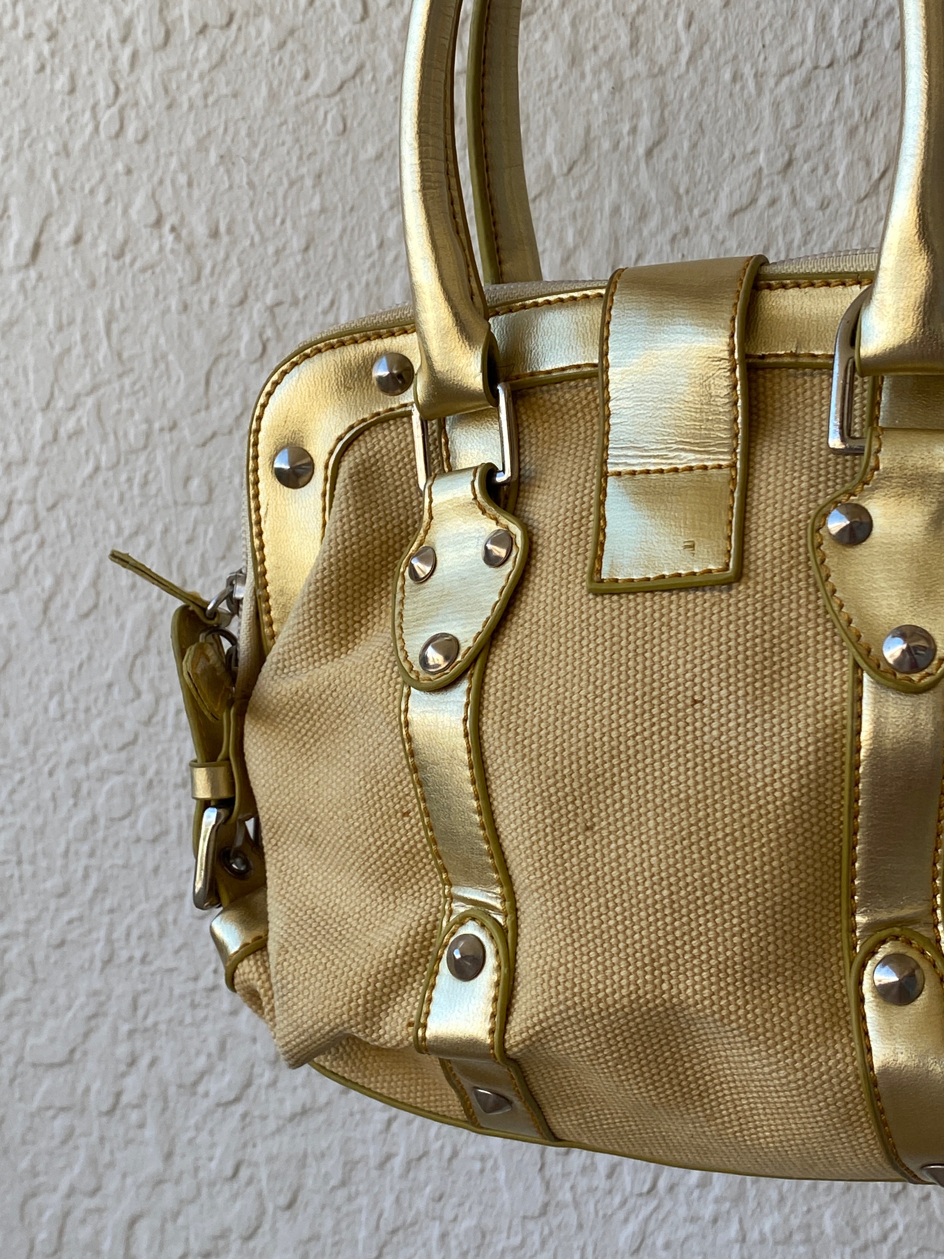 Vintage Metallic Gold Prada Dupe Women’s Mini Handbag - Balagan Vintage Handbags 00s, 90s, bag, handbag, mini handbag, NEW IN, shoulder bag, Y2K