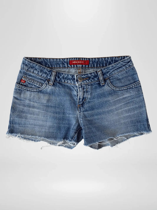Vintage Miss Sixty Light Wash Hot Mini Denim Shorts - S - Balagan Vintage Shorts 00s, denim, jeans, shorts