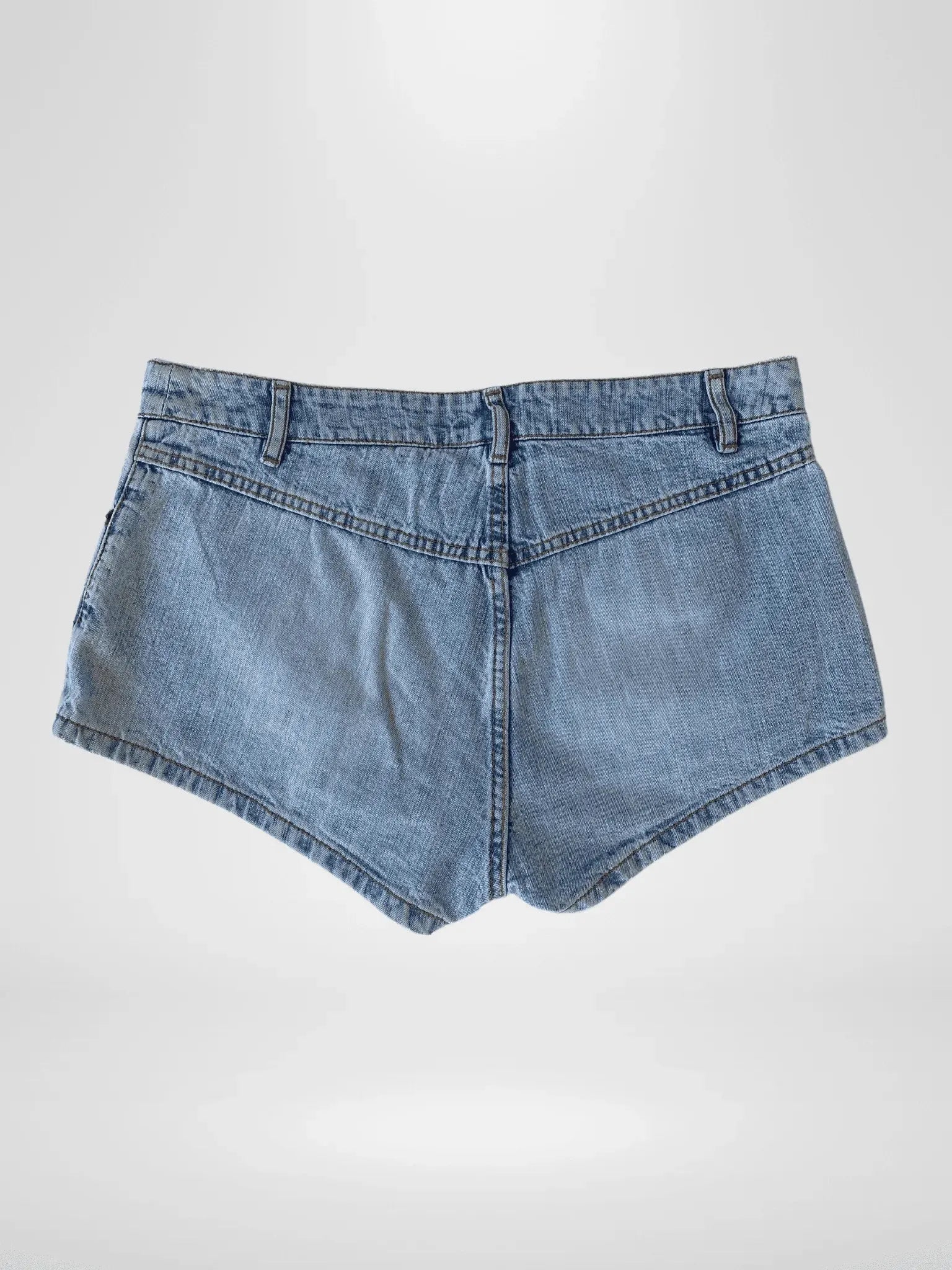 Vintage Morgan De Toi Light Wash Hot Mini Denim Shorts - M - Balagan Vintage Shorts 00s, denim, jeans, shorts
