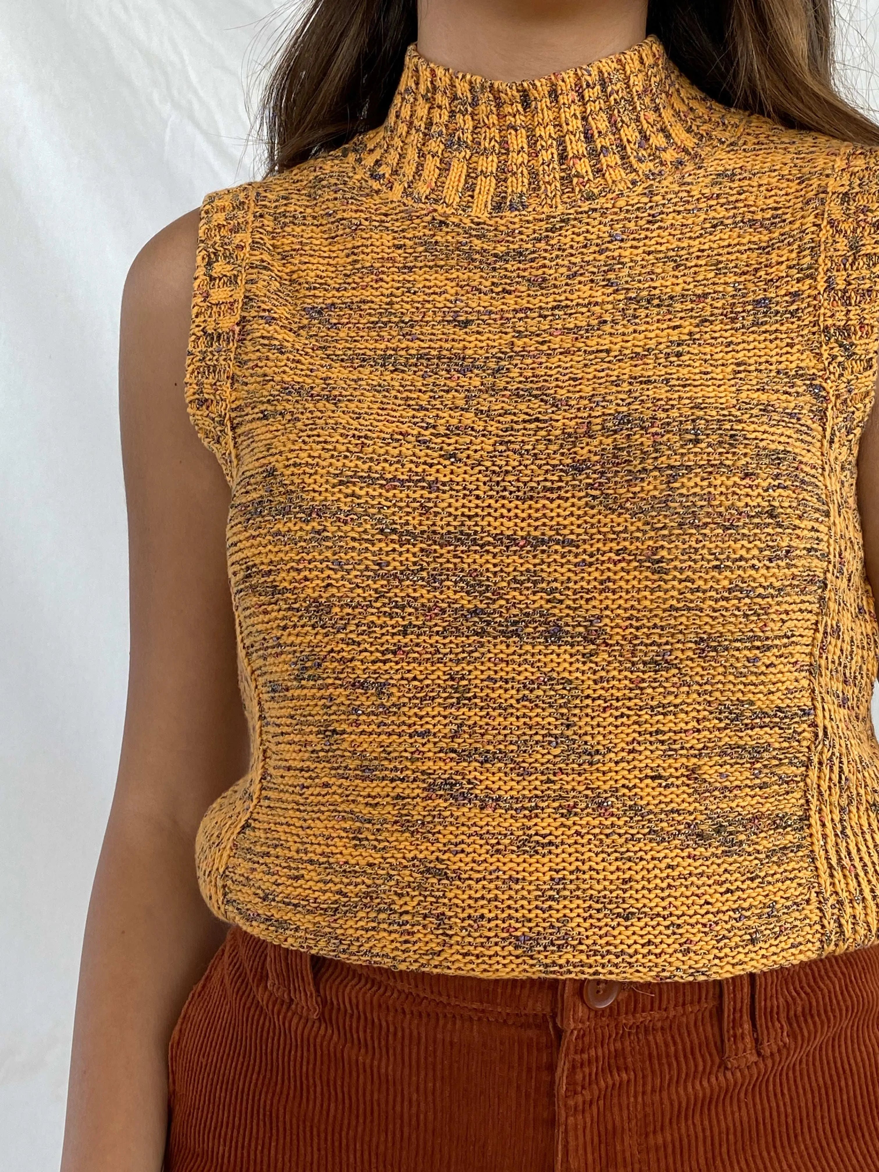 Vintage Nine West Knitted Turtleneck Top - Balagan Vintage Sleeveless Top Juana, knit, knitted, Nine West, sleeveless top