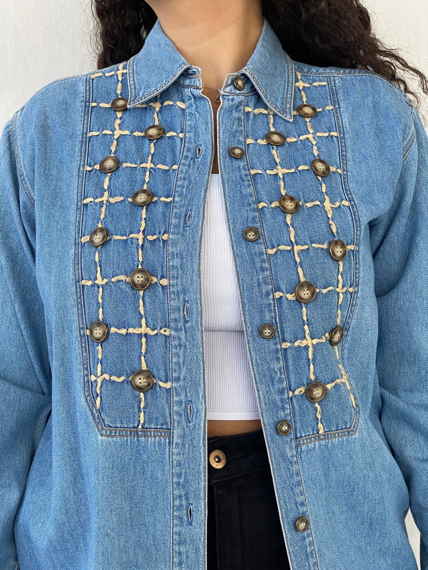 Vintage Northern Isles Buttoned Women’s Denim Shirt - M - Balagan Vintage Denim Shirt denim, denim shirt, Dina, women shirt