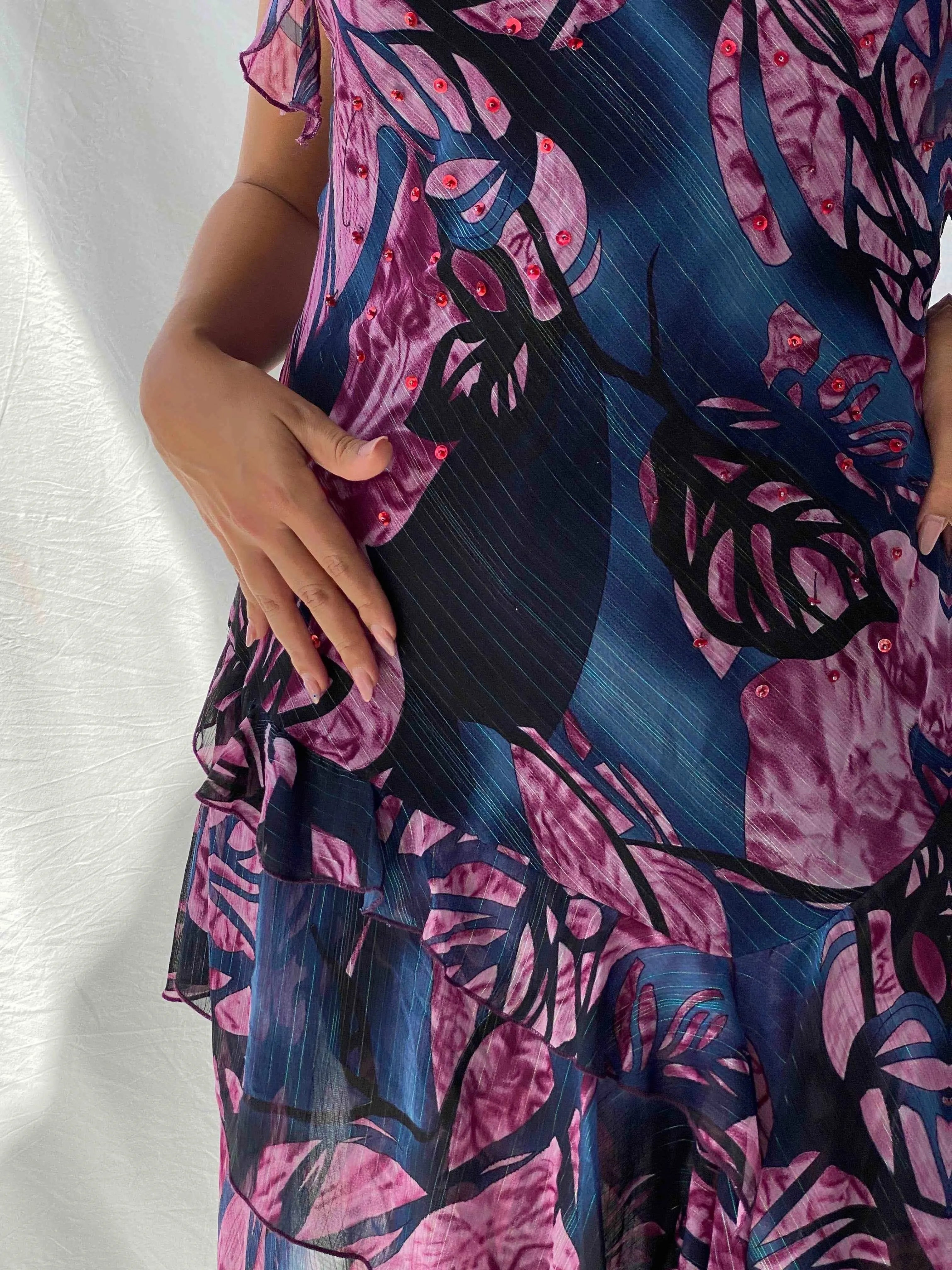 Vintage OLLA OH Floral Midi Dress - Balagan Vintage Midi Dress 00s, 90s, Alaa, Deals, dress, midi dress, Wedding Guest