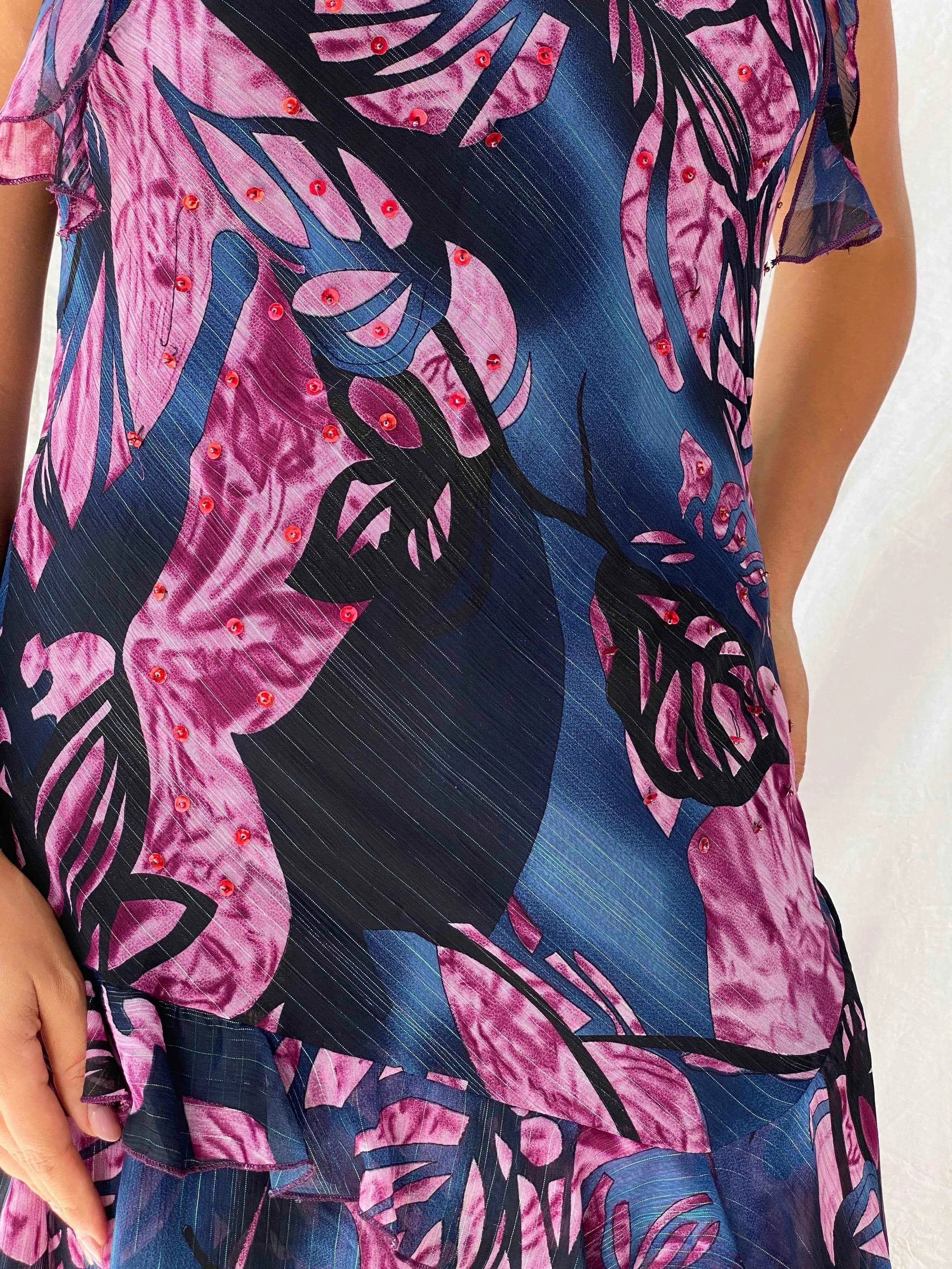 Vintage OLLA OH Floral Midi Dress - Balagan Vintage Midi Dress 00s, 90s, Alaa, Deals, dress, midi dress, Wedding Guest