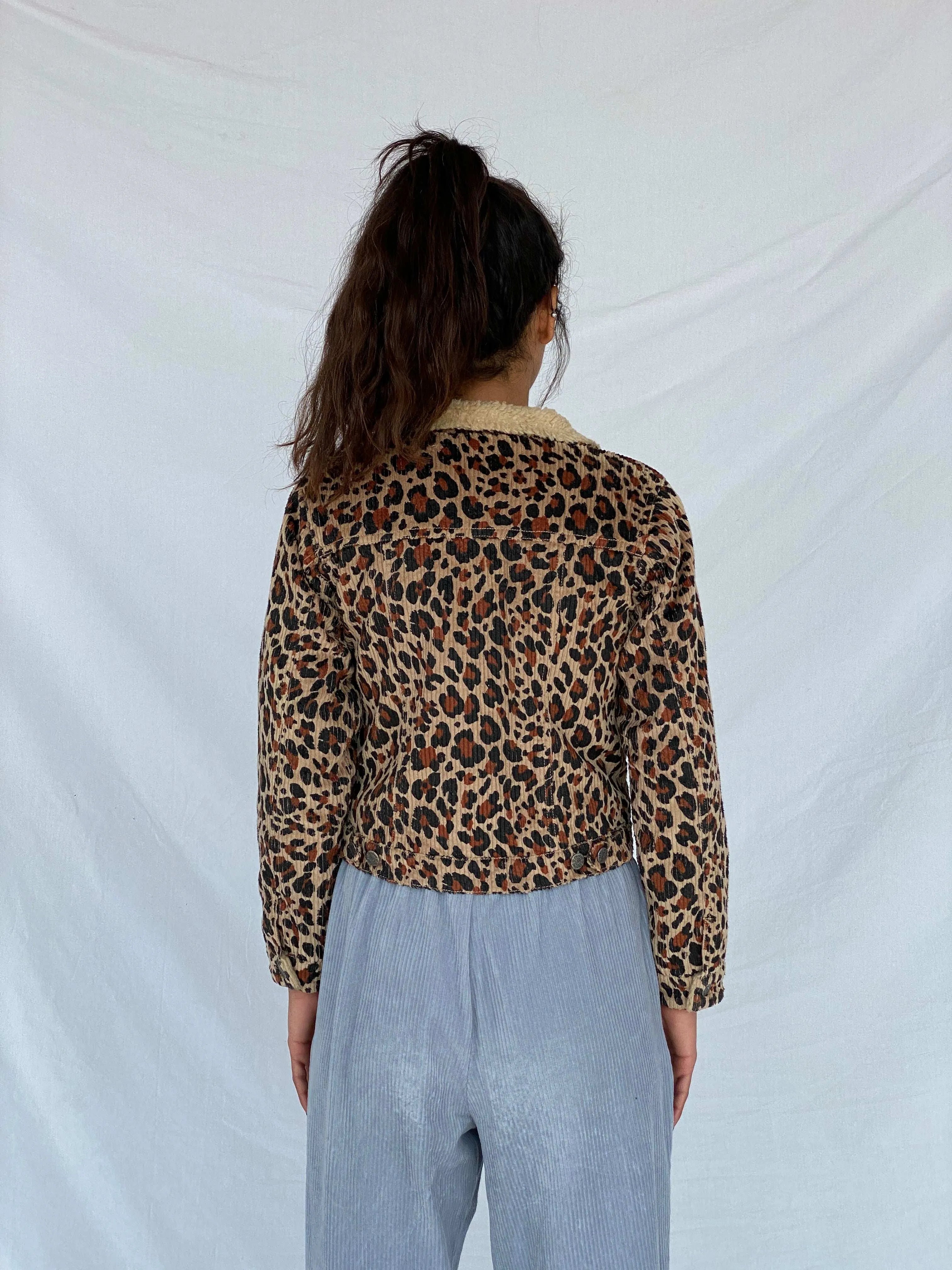Vintage Persival Leopard Print Corduroy Jacket - Size XS - Balagan Vintage Corduroy Jacket 90s, corduroy jacket, Tojan, winter