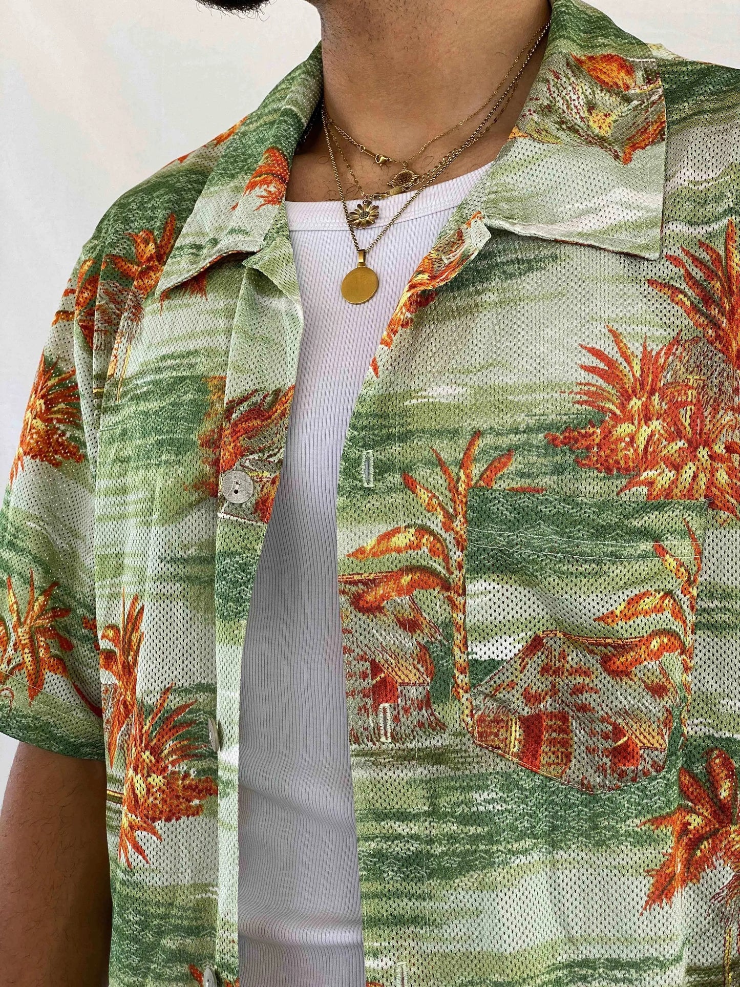 Vintage Quiksilver Shirt - Balagan Vintage Half Sleeve Shirt 00s, 90s, Abdullah, half sleeve shirt, mesh