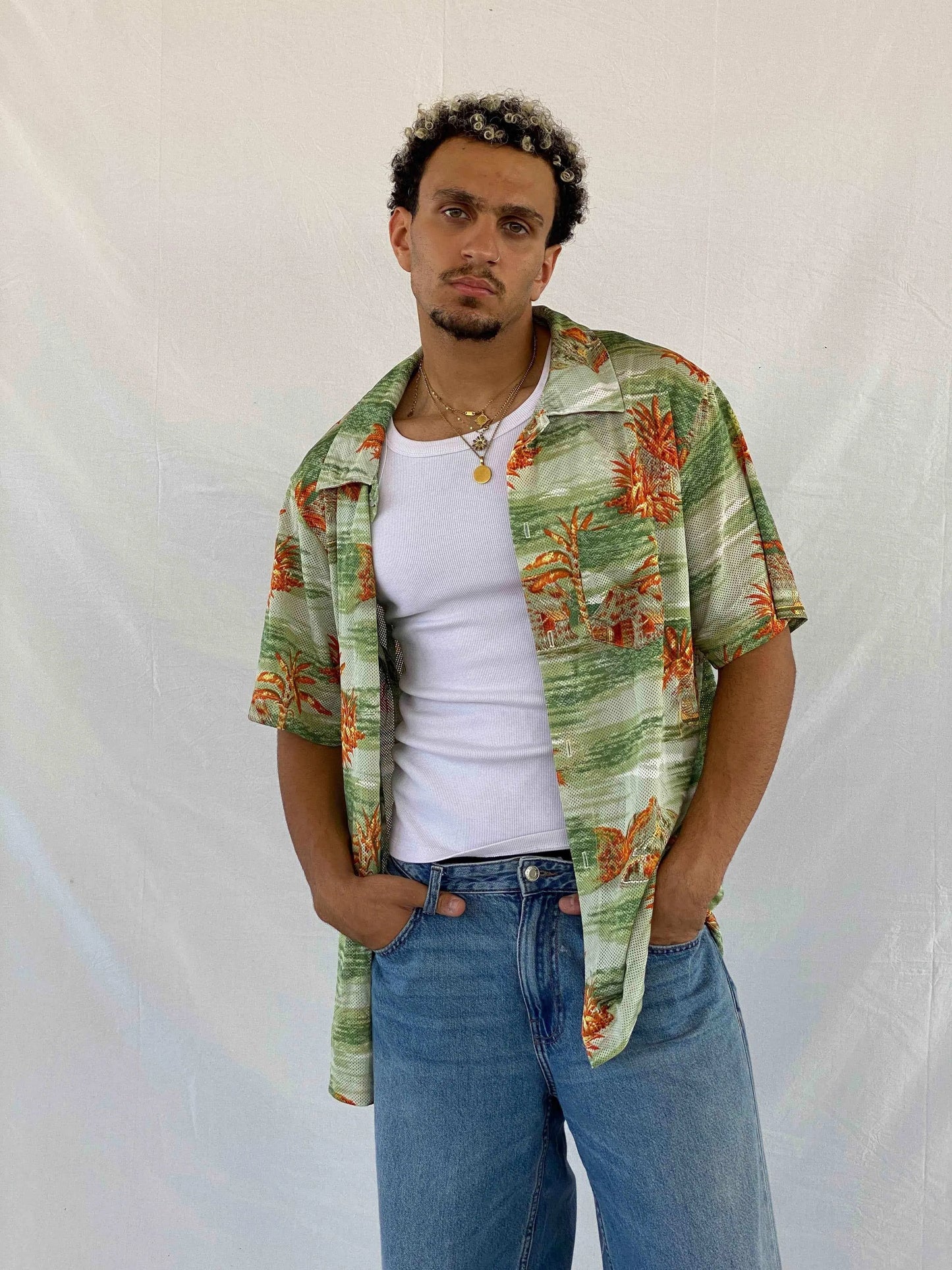 Vintage Quiksilver Shirt - Balagan Vintage Half Sleeve Shirt 00s, 90s, Abdullah, half sleeve shirt, mesh
