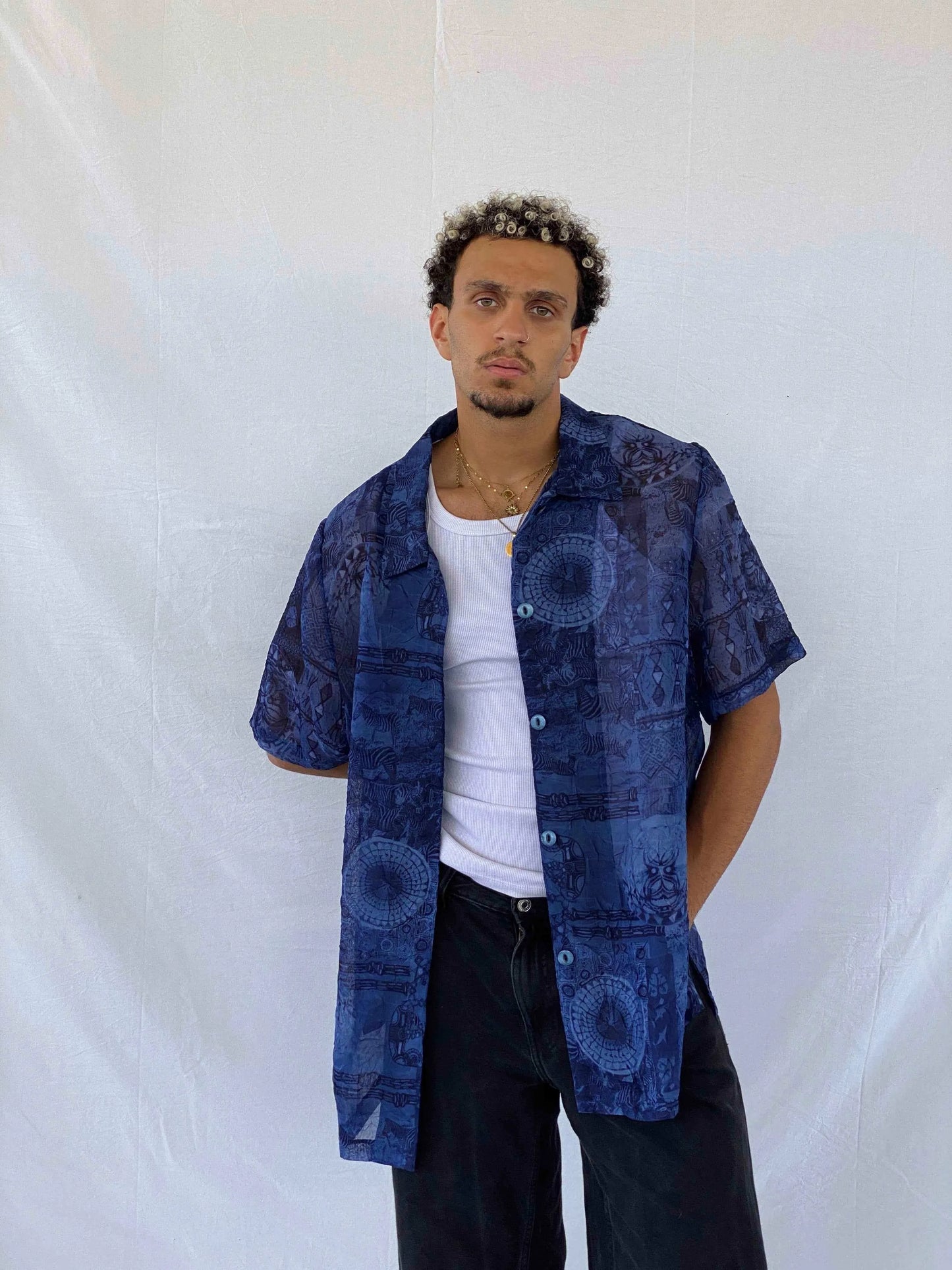 Vintage R&K Originals Shirt - Balagan Vintage Half Sleeve Shirt 00s, 90s, Abdullah, half sleeve shirt, men