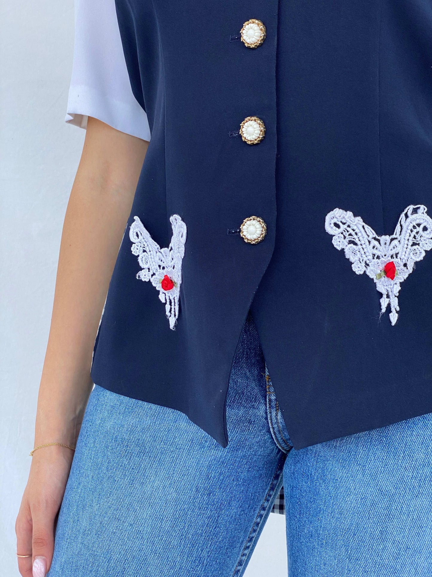 Vintage Reina Blazer Shirt - Size M - Balagan Vintage Half Sleeve Shirt 00s, 90s, Deals, half sleeve shirt, Juana, summer