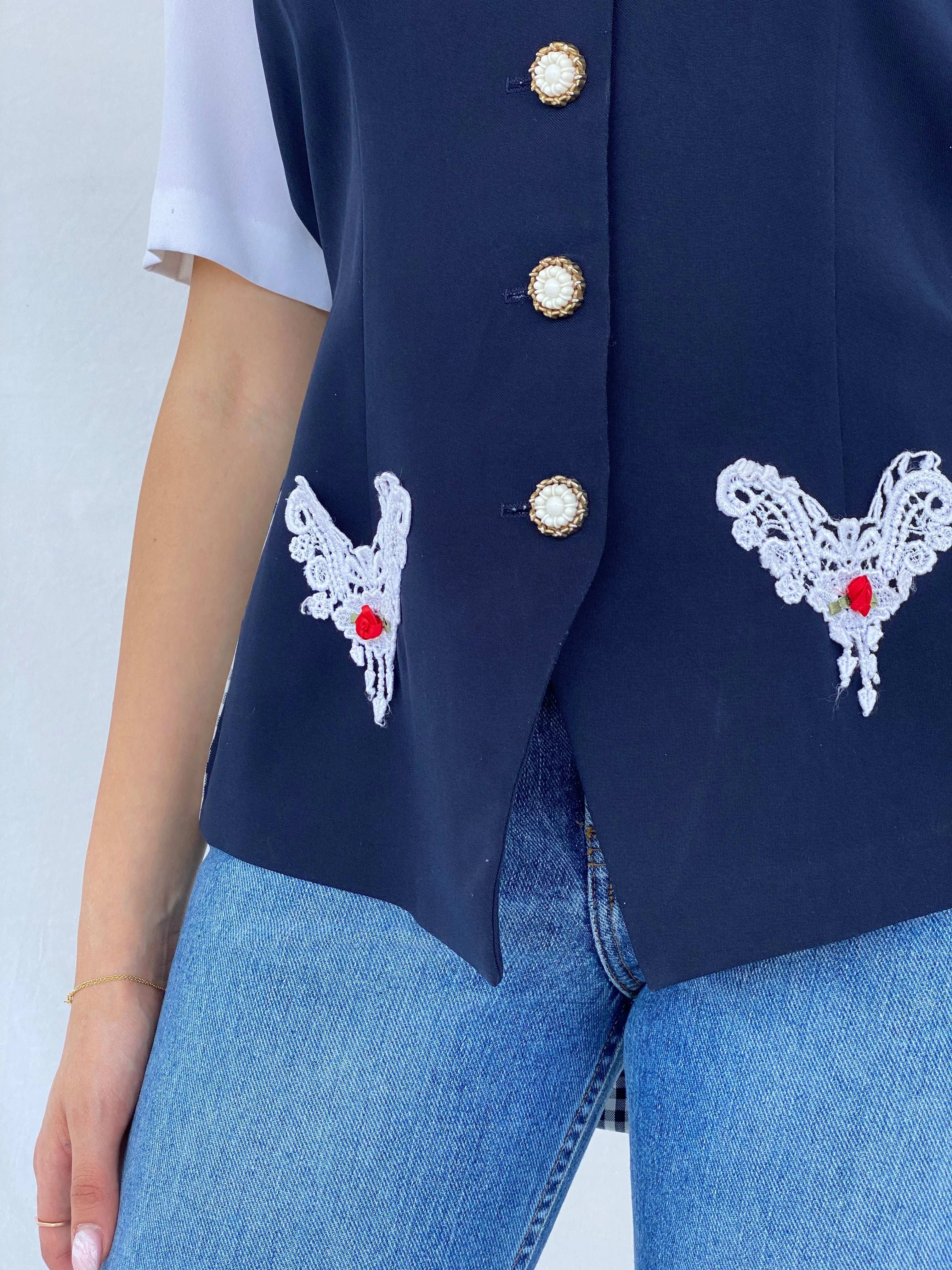 Vintage Reina Blazer Shirt - Size M - Balagan Vintage Half Sleeve Shirt 00s, 90s, half sleeve shirt, Juana, summer