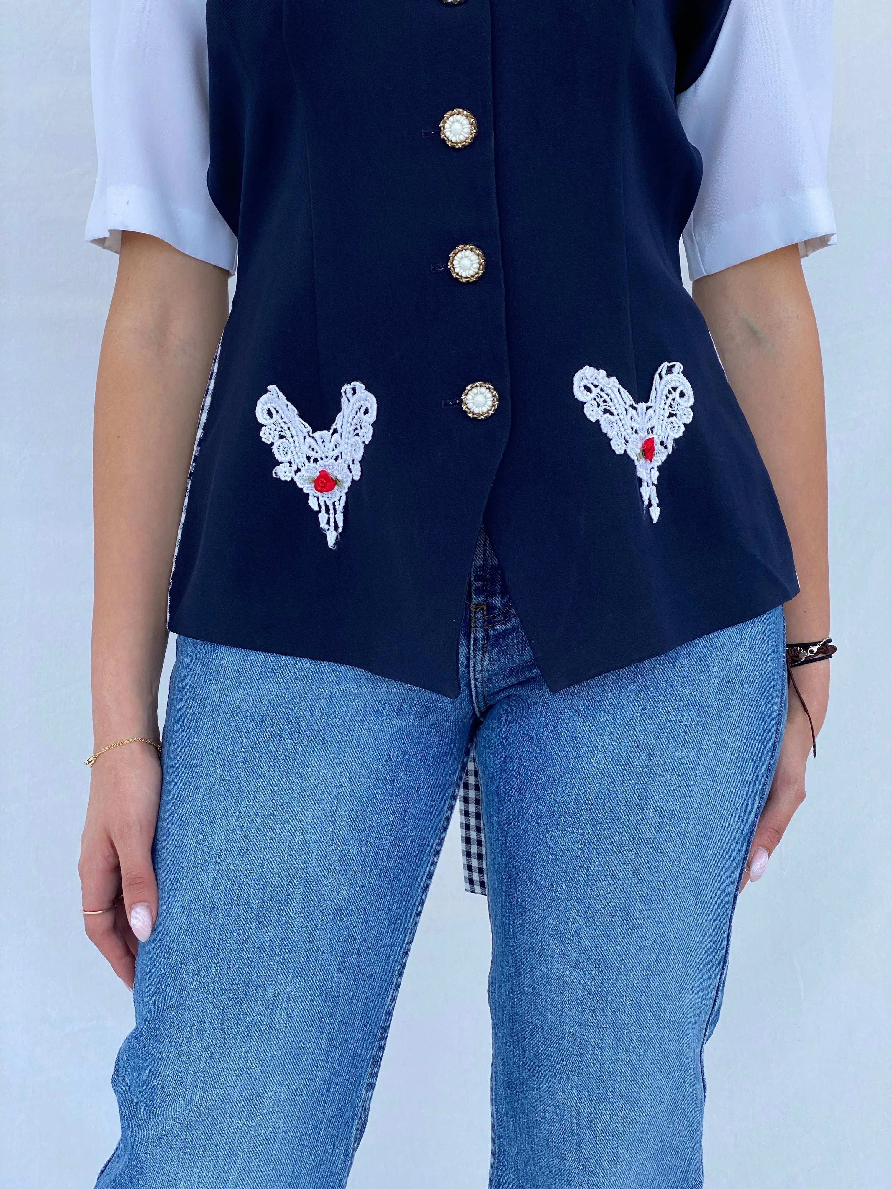 Vintage Reina Blazer Shirt - Size M - Balagan Vintage Half Sleeve Shirt 00s, 90s, half sleeve shirt, Juana, summer