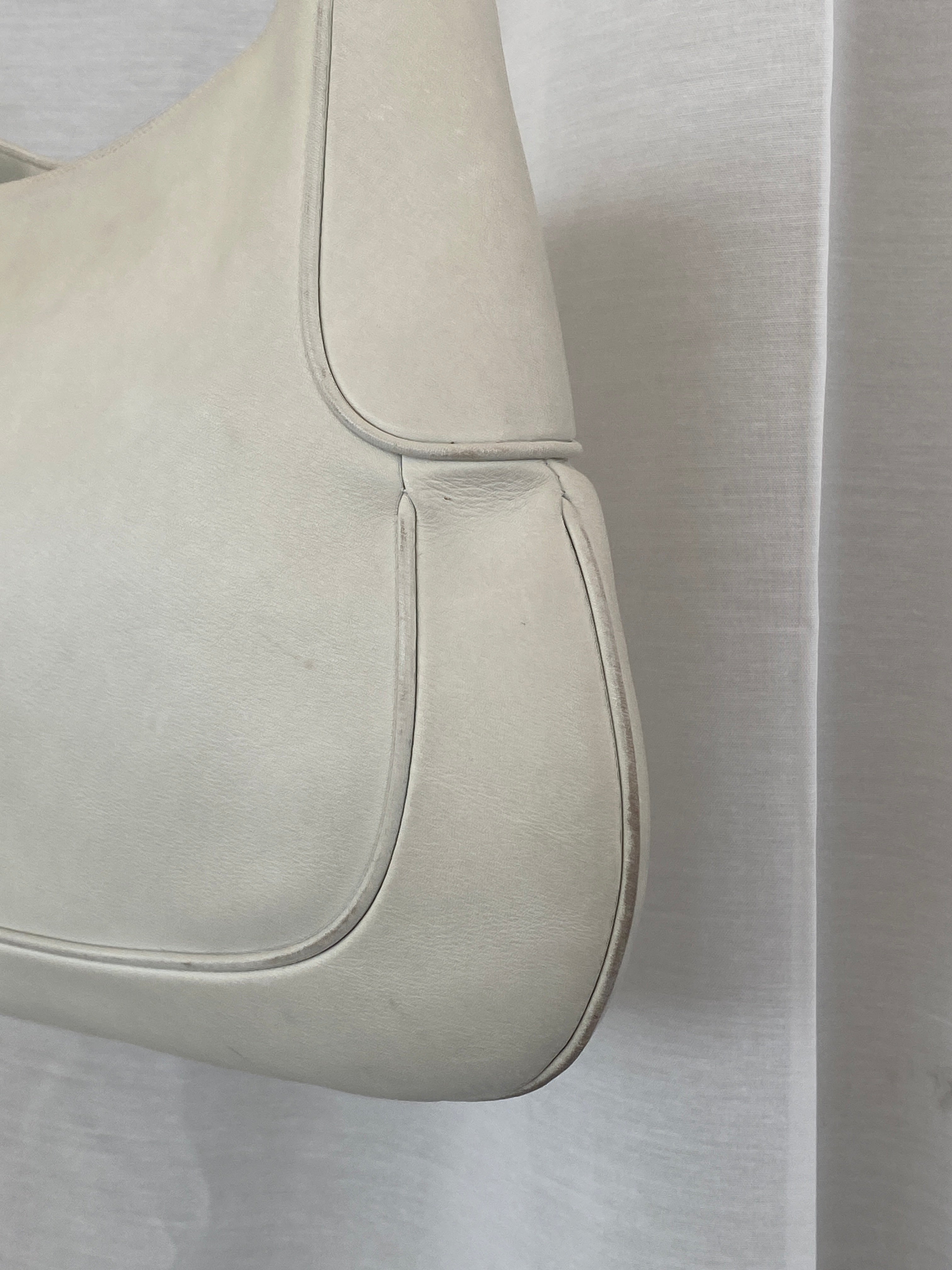 Vintage Salvatore Ferragamo White Leather Purse Gold Handle Shoulder Bag - Balagan Vintage Shoulder Bag 00s, 90s, bag, consignment, floral, NEW IN, Rand, shoulder bag, Y2K