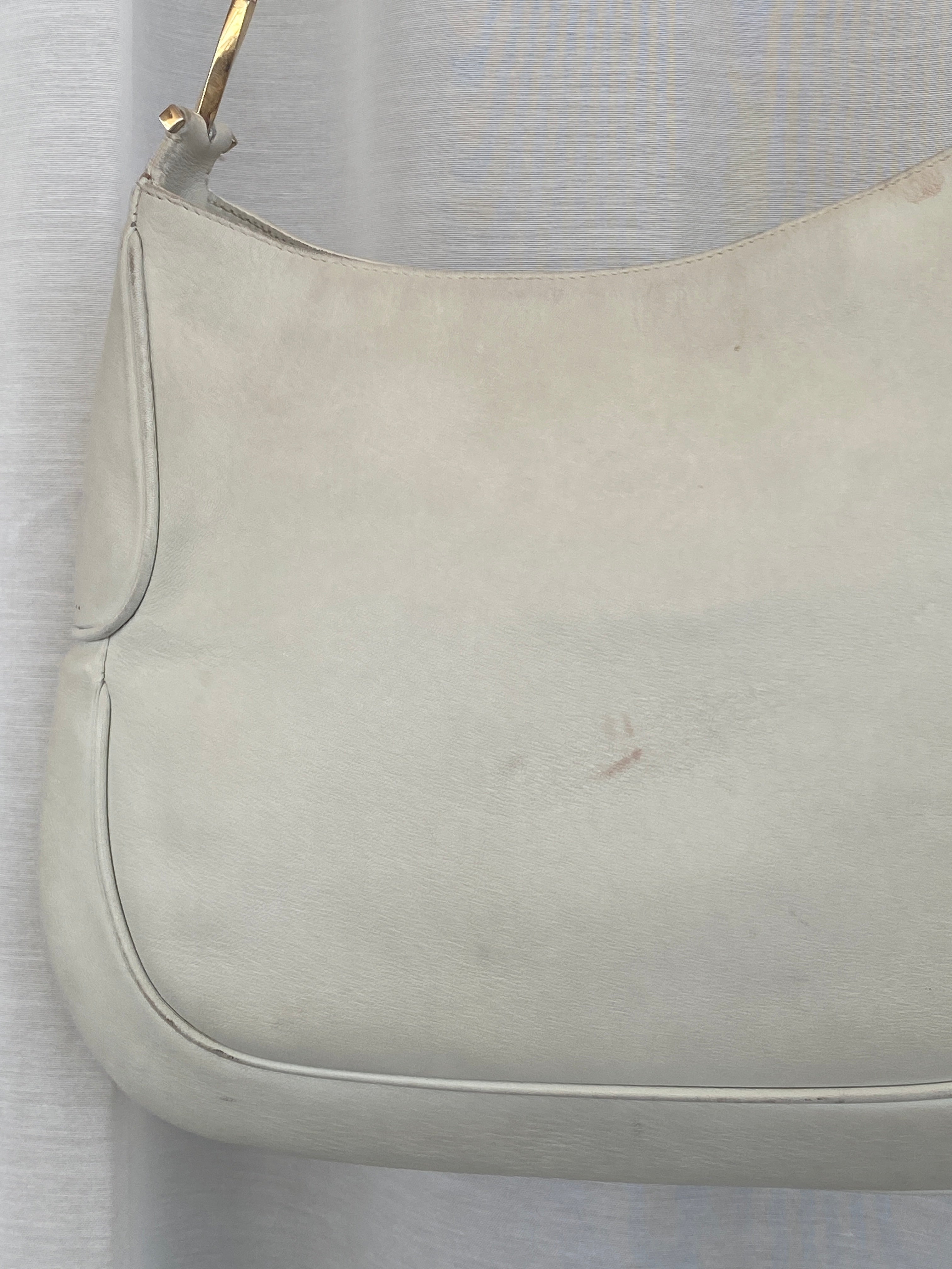 Vintage Salvatore Ferragamo White Leather Purse Gold Handle Shoulder Bag - Balagan Vintage Shoulder Bag 00s, 90s, bag, consignment, floral, NEW IN, Rand, shoulder bag, Y2K