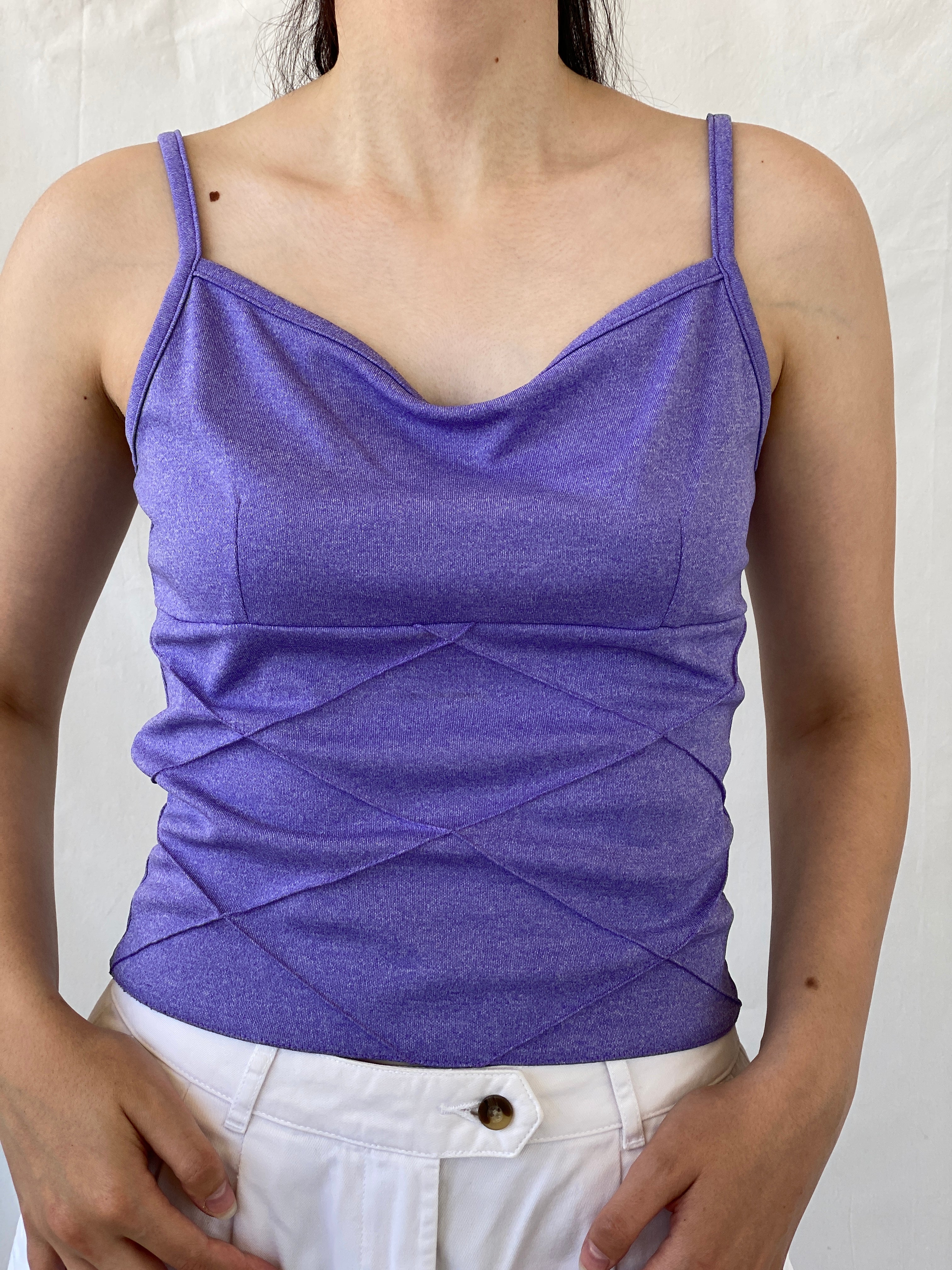 Vintage Santory Italy Purple Cami Top Fitted Camisole - M - Balagan Vintage Cami 00s, Ayah, Cami, NEW IN, summer, women top