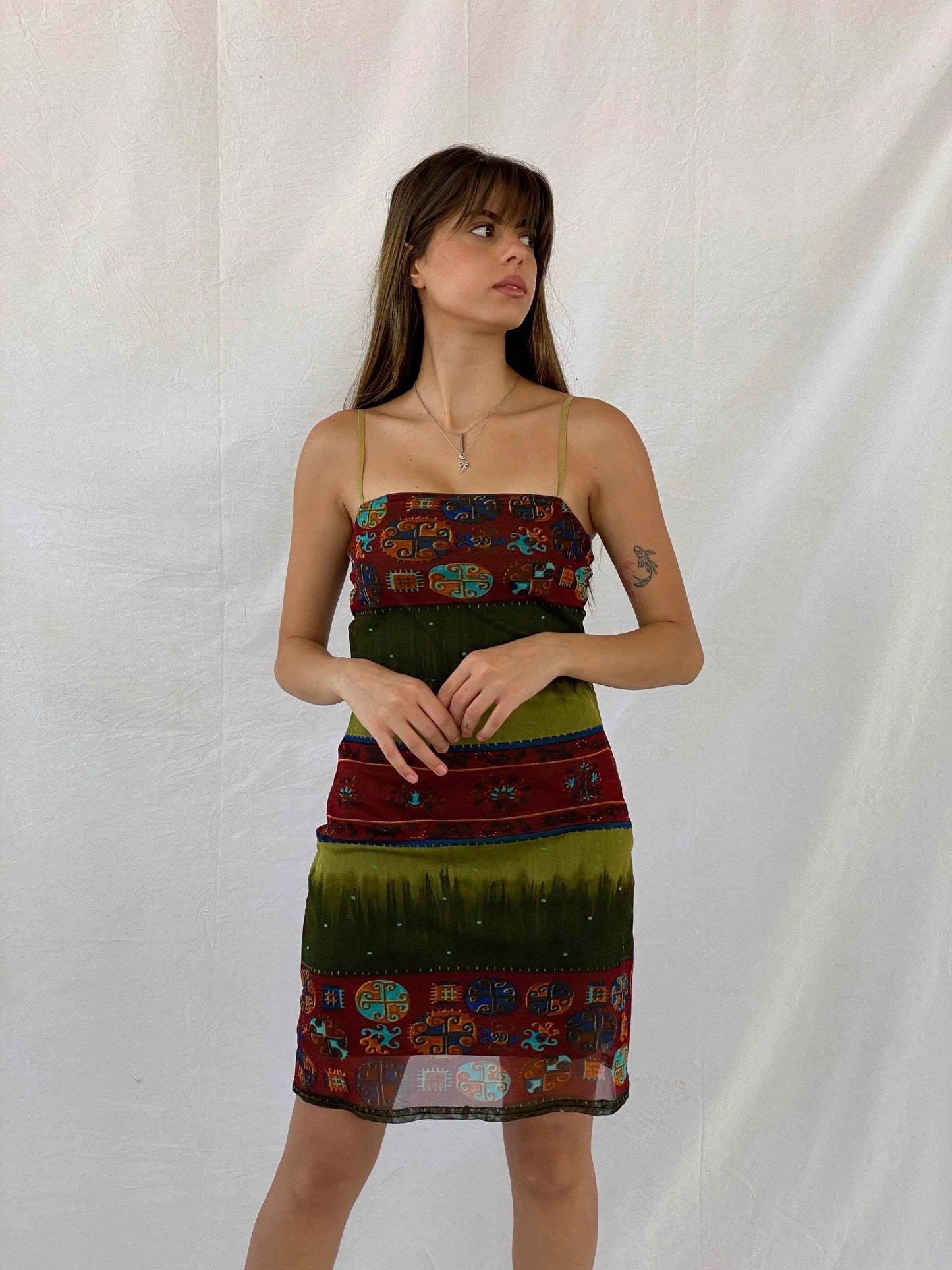 Vintage Sinéquanone Paris Printed Mini Dress - Balagan Vintage Mini Dress 00s, 90s, dress, Mini Dress, Mira